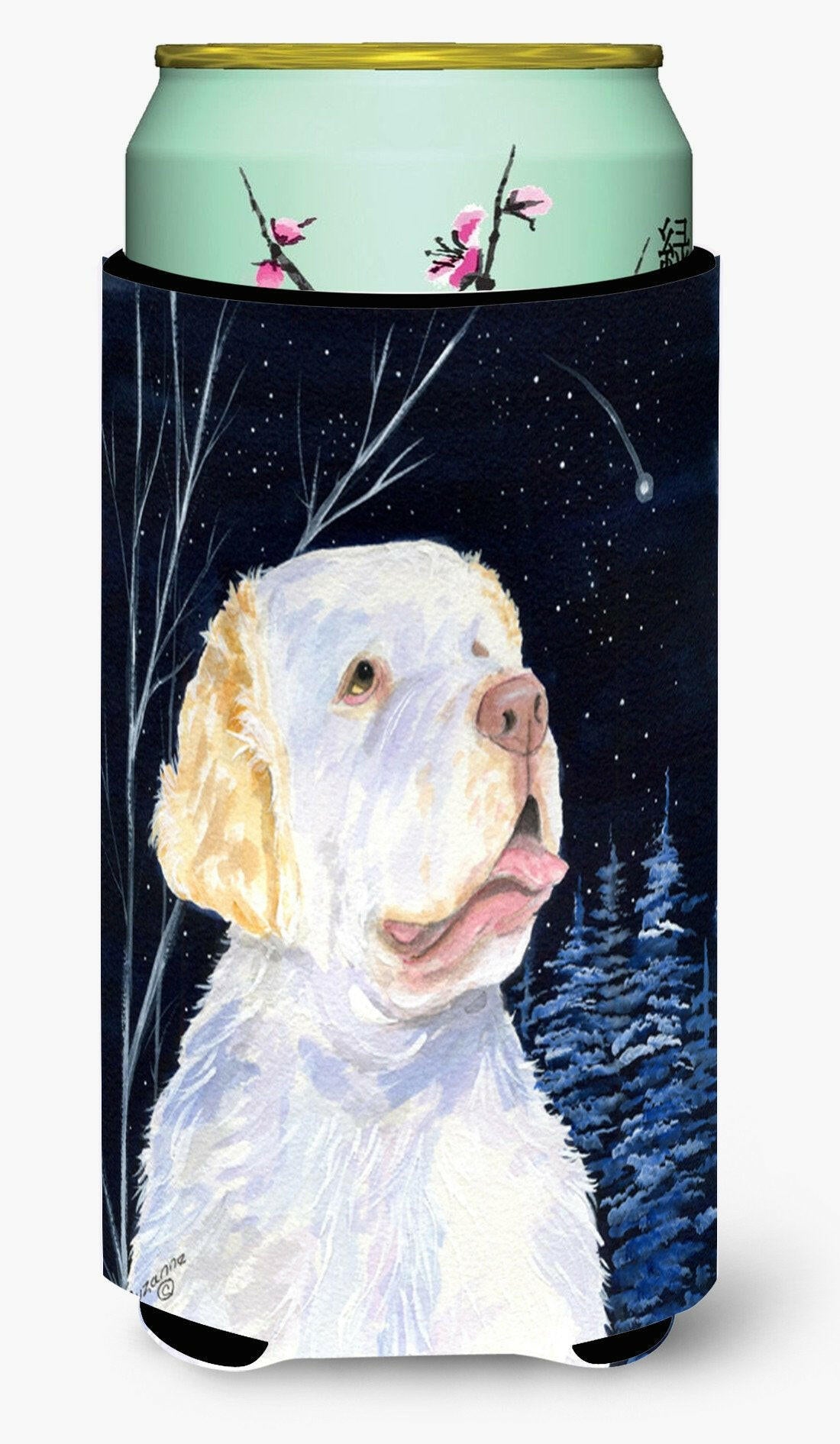 Starry Night Clumber Spaniel  Tall Boy Beverage Insulator Beverage Insulator Hugger by Caroline&#39;s Treasures