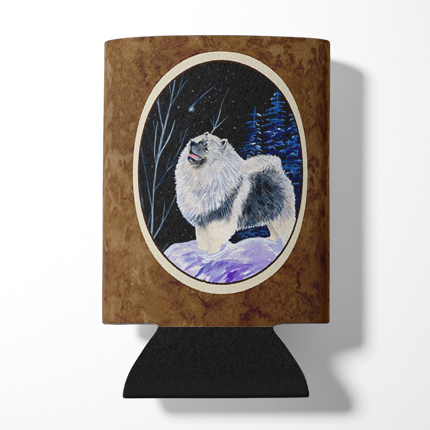 Starry Night Keeshond Can or Bottle Beverage Insulator Hugger.