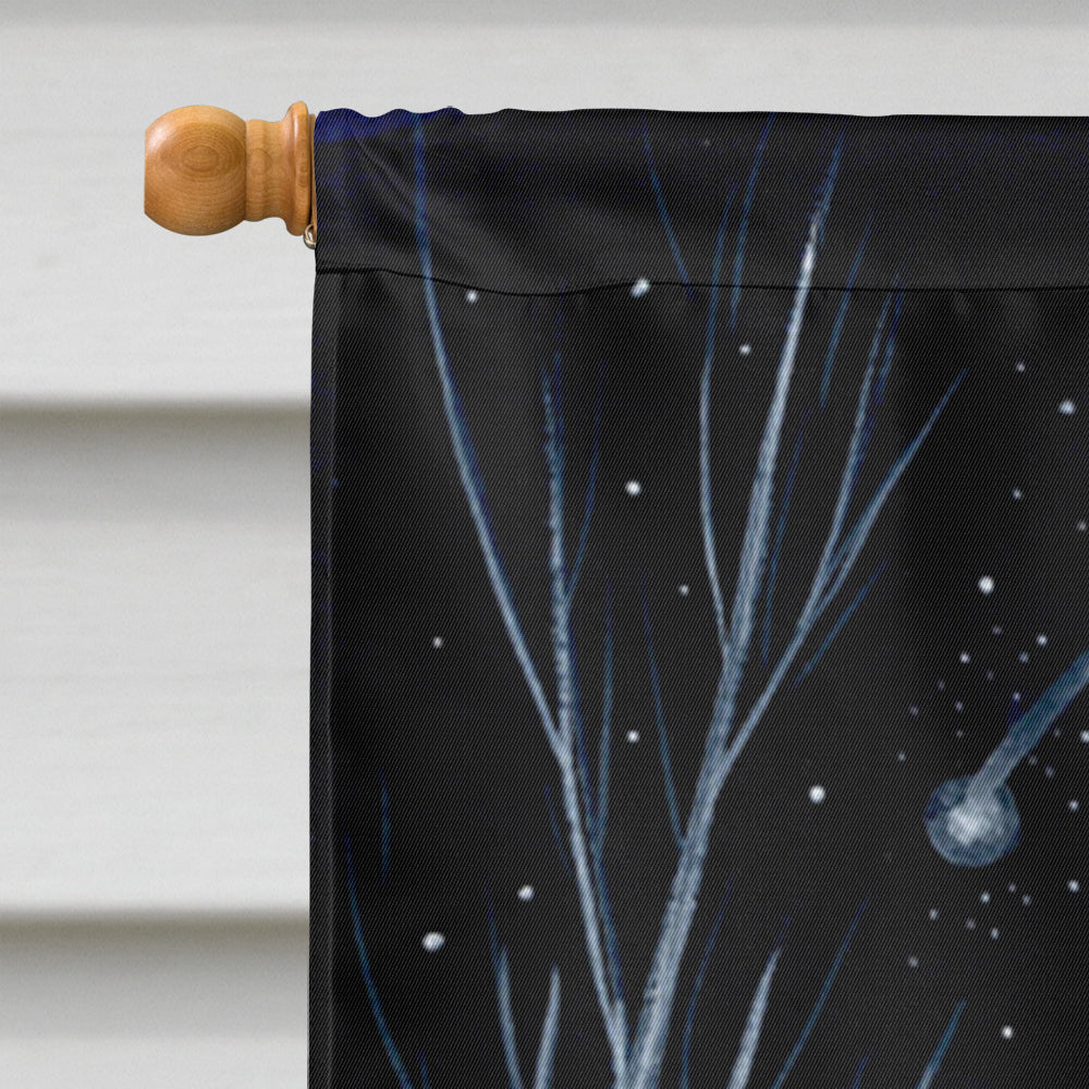 Starry Night Keeshond Flag Canvas House Size  the-store.com.