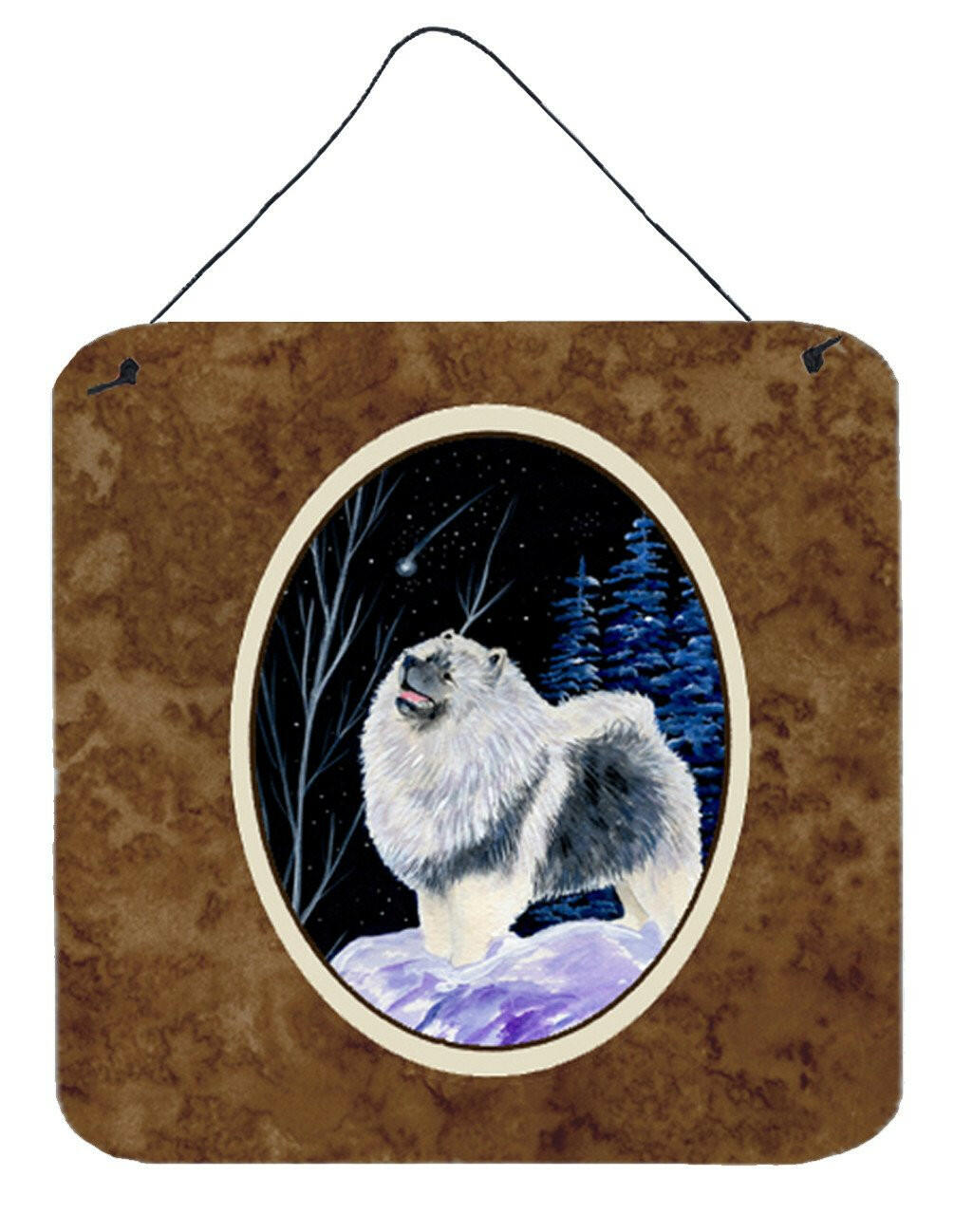 Starry Night Keeshond Aluminium Metal Wall or Door Hanging Prints by Caroline's Treasures