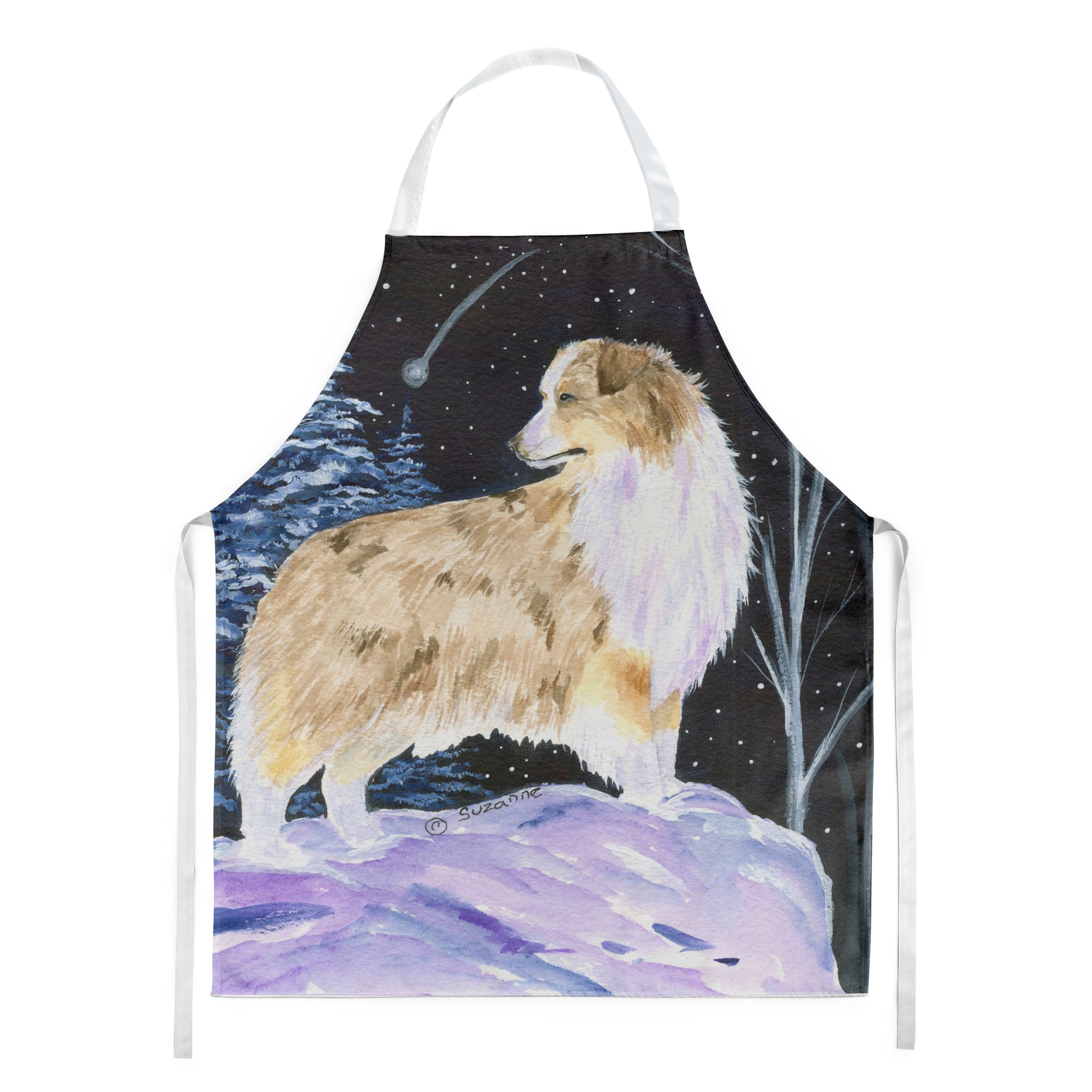 Starry Night Australian Shepherd Apron - the-store.com