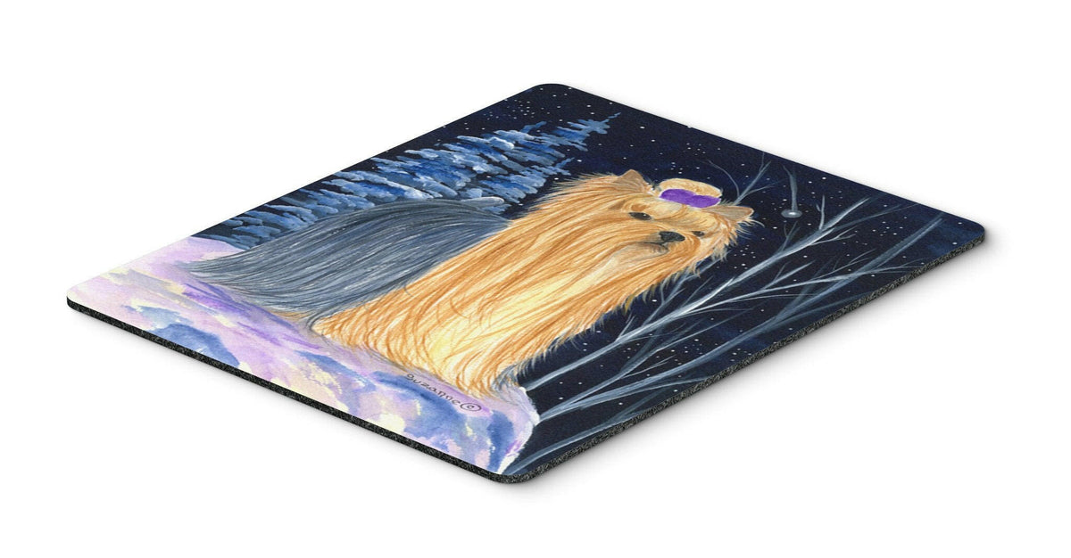 Starry Night Yorkie Mouse Pad / Hot Pad / Trivet by Caroline&#39;s Treasures