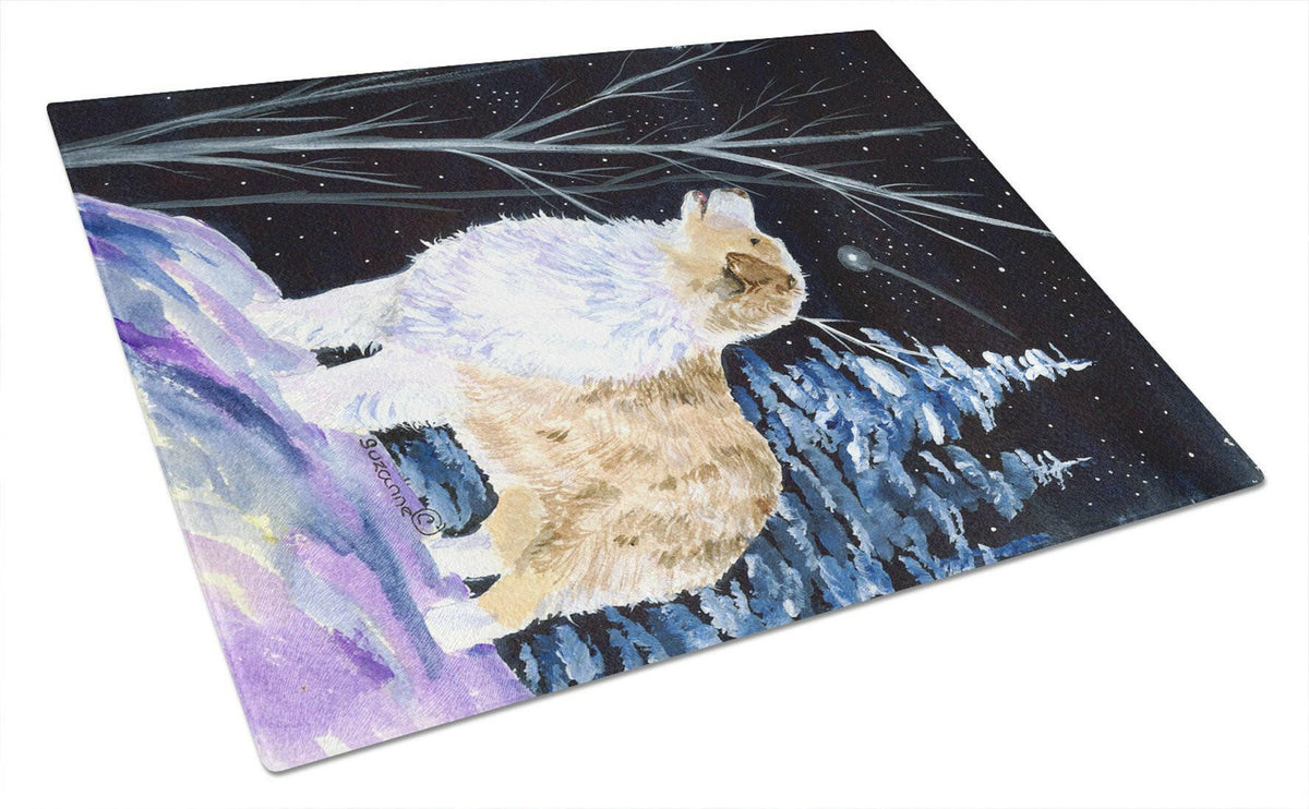 Starry Night Australian Shepherd Glass Cutting Board Large by Caroline&#39;s Treasures