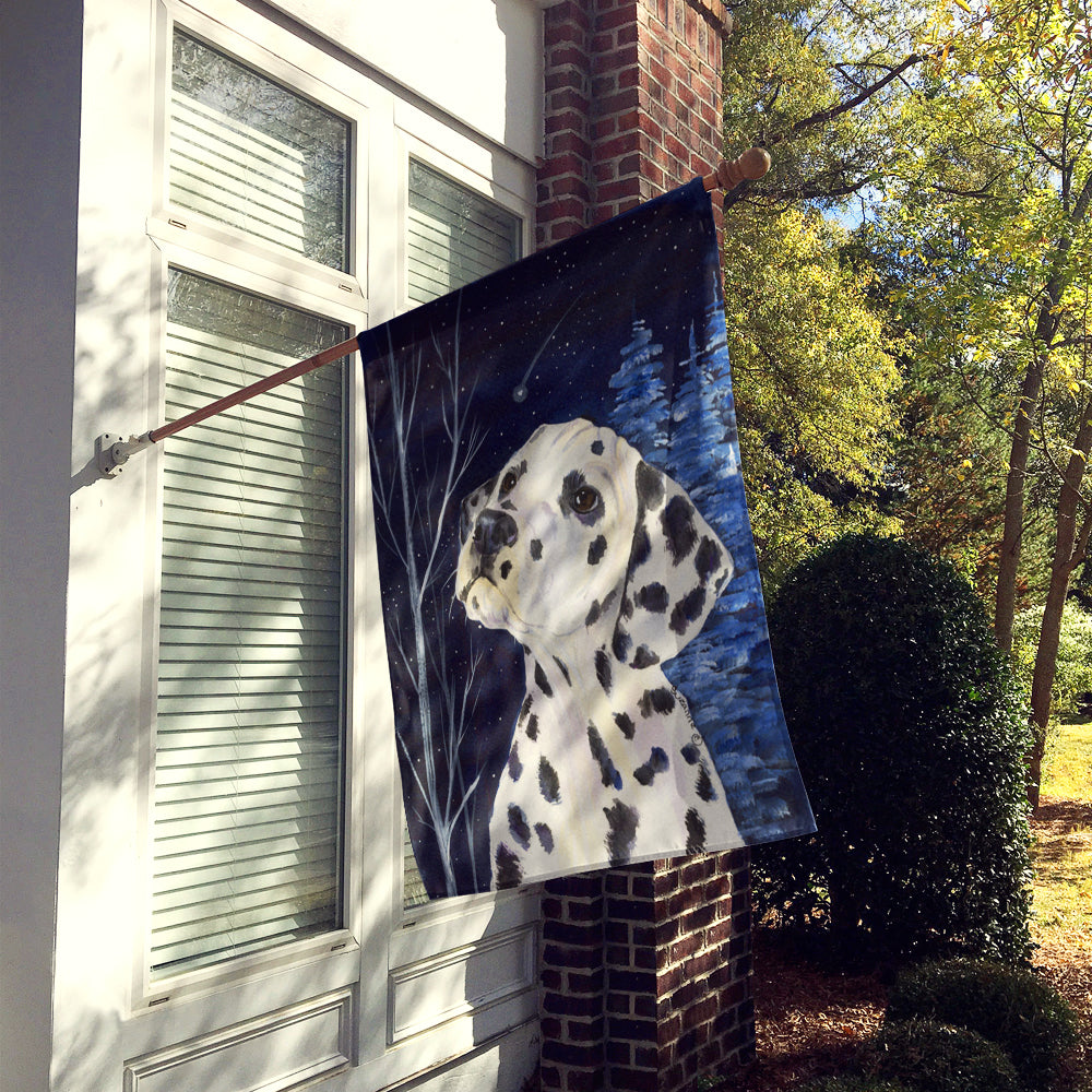 Starry Night Dalmatian Flag Canvas House Size  the-store.com.