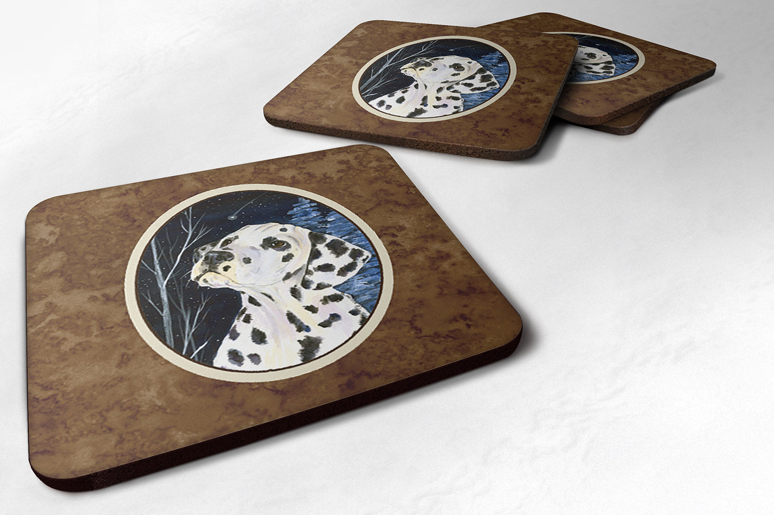 Starry Night Dalmatian Foam Coasters Set of 4 - the-store.com