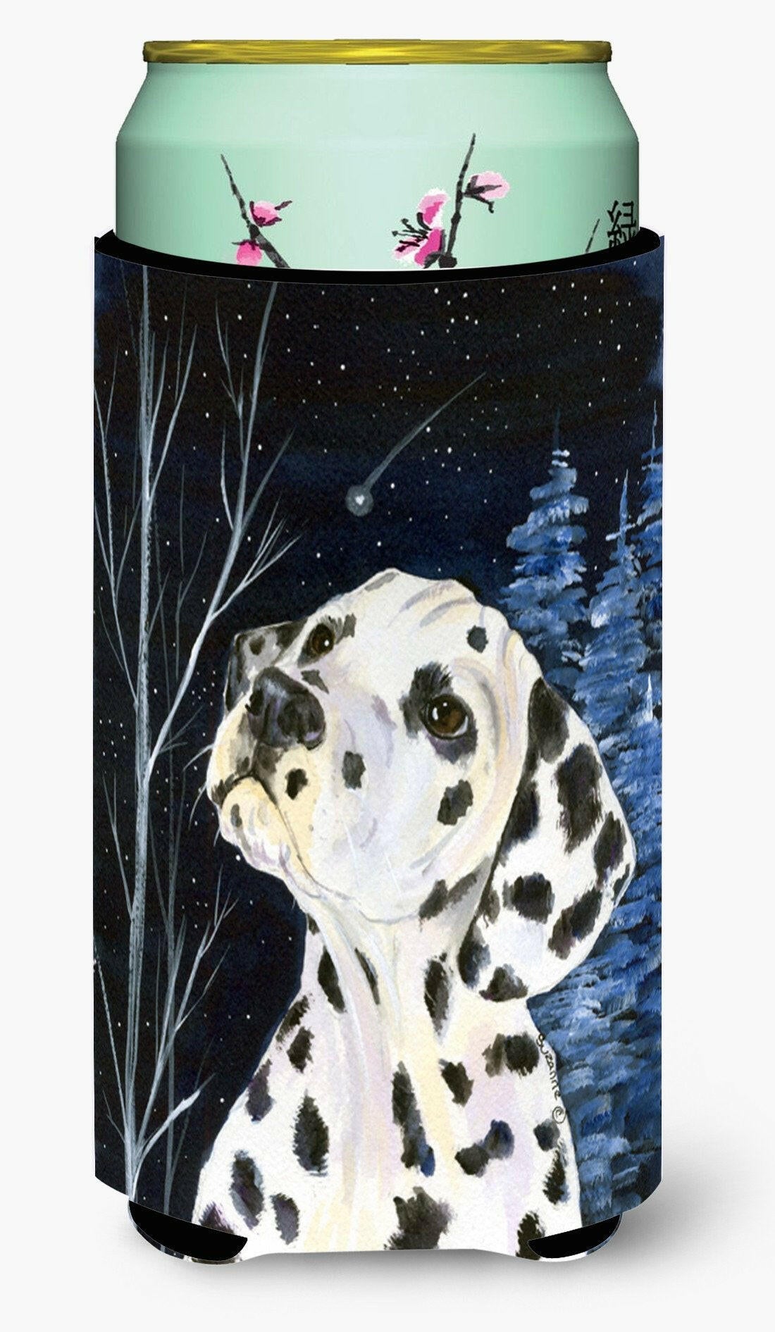 Starry Night Dalmatian  Tall Boy Beverage Insulator Beverage Insulator Hugger by Caroline's Treasures