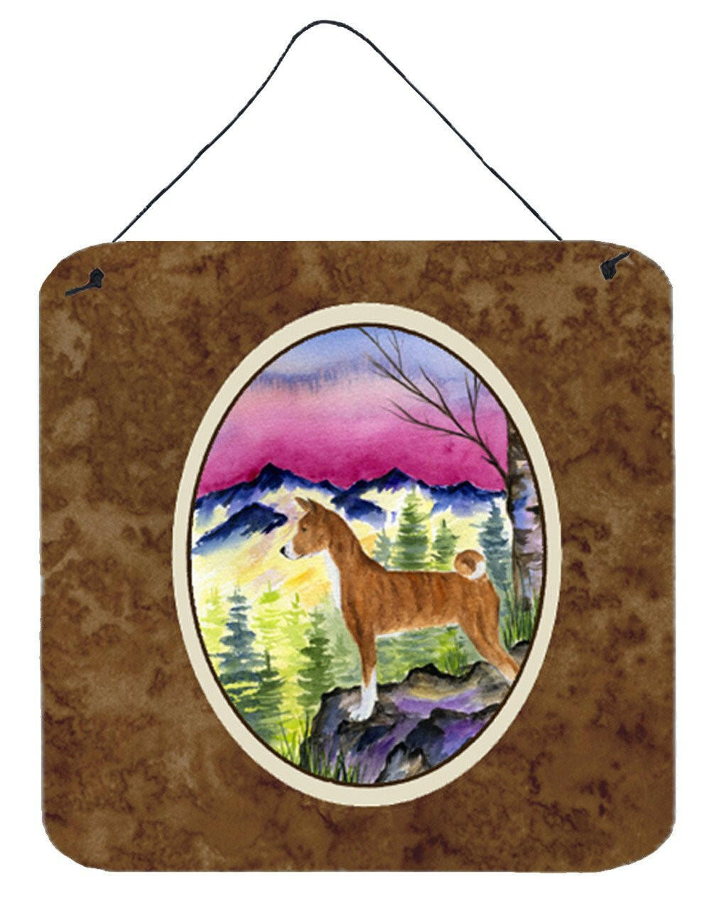 Basenji Aluminium Metal Wall or Door Hanging Prints by Caroline&#39;s Treasures