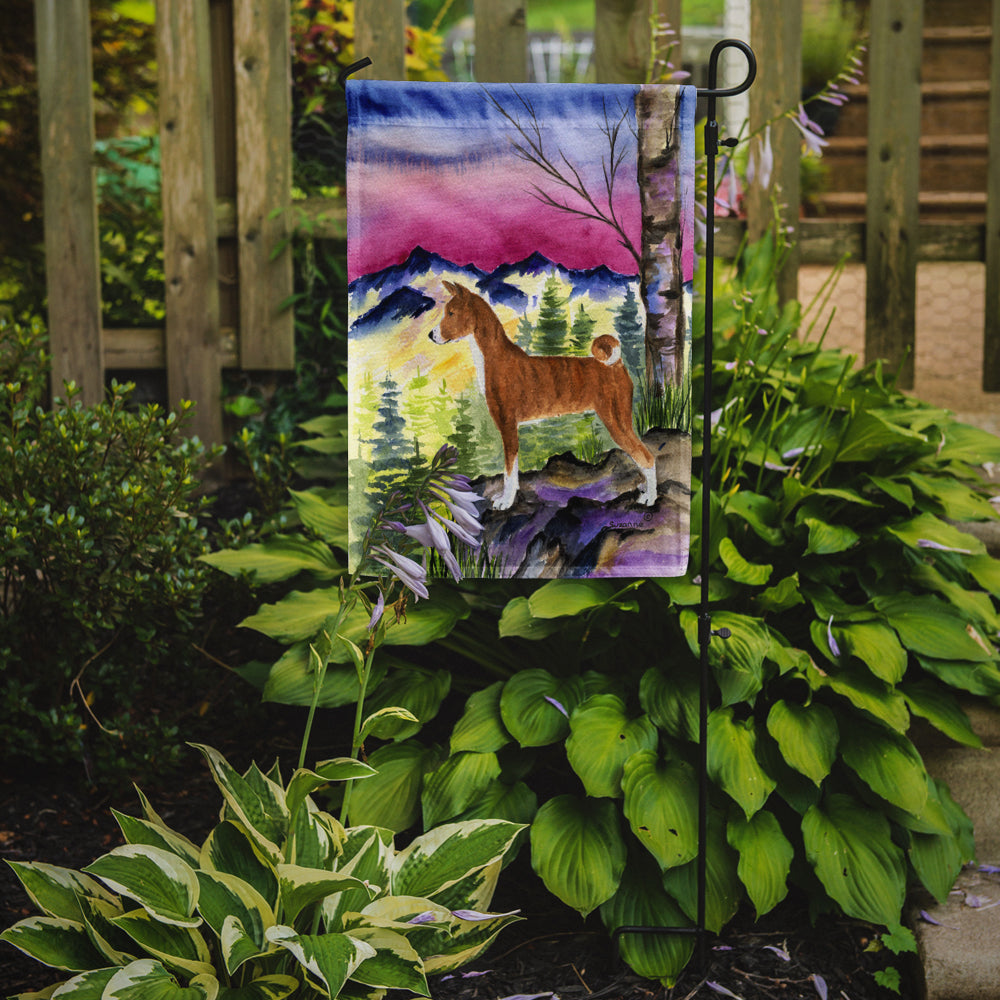 Basenji Flag Garden Size.