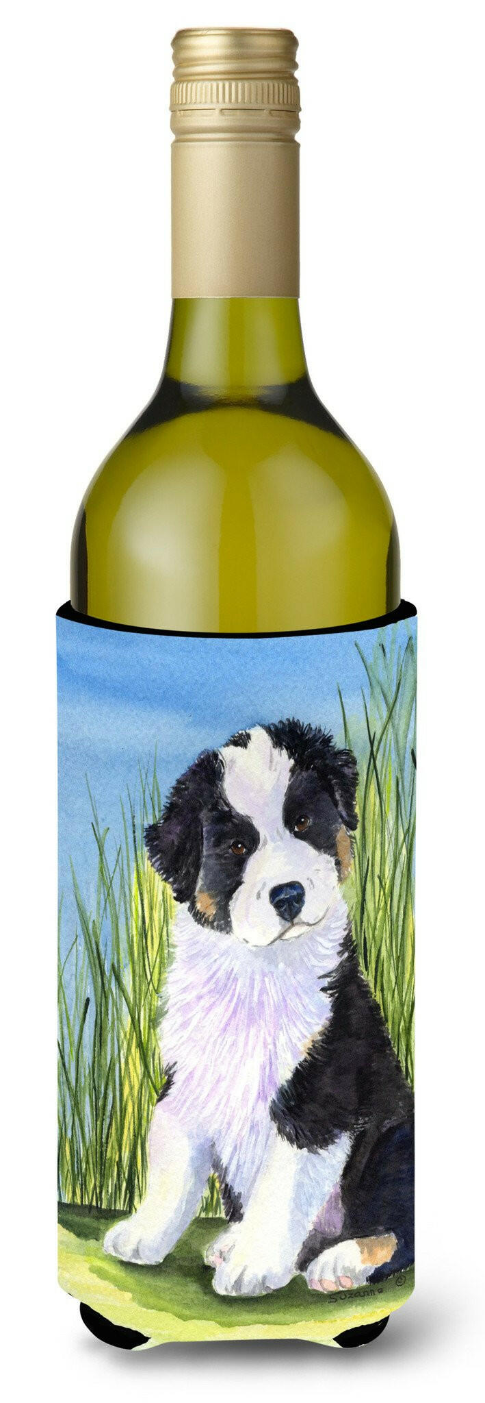 Australian Shepherd Wine Bottle Beverage Insulator Beverage Insulator Hugger SS8372LITERK by Caroline's Treasures