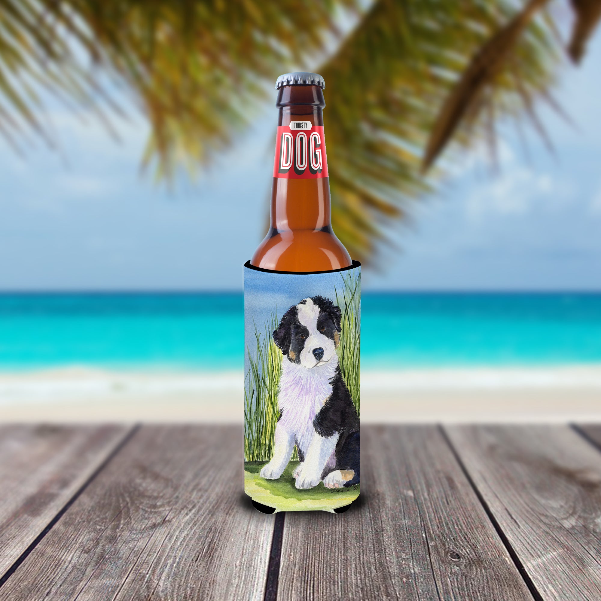 Australian Shepherd Ultra Beverage Insulators for slim cans SS8372MUK.