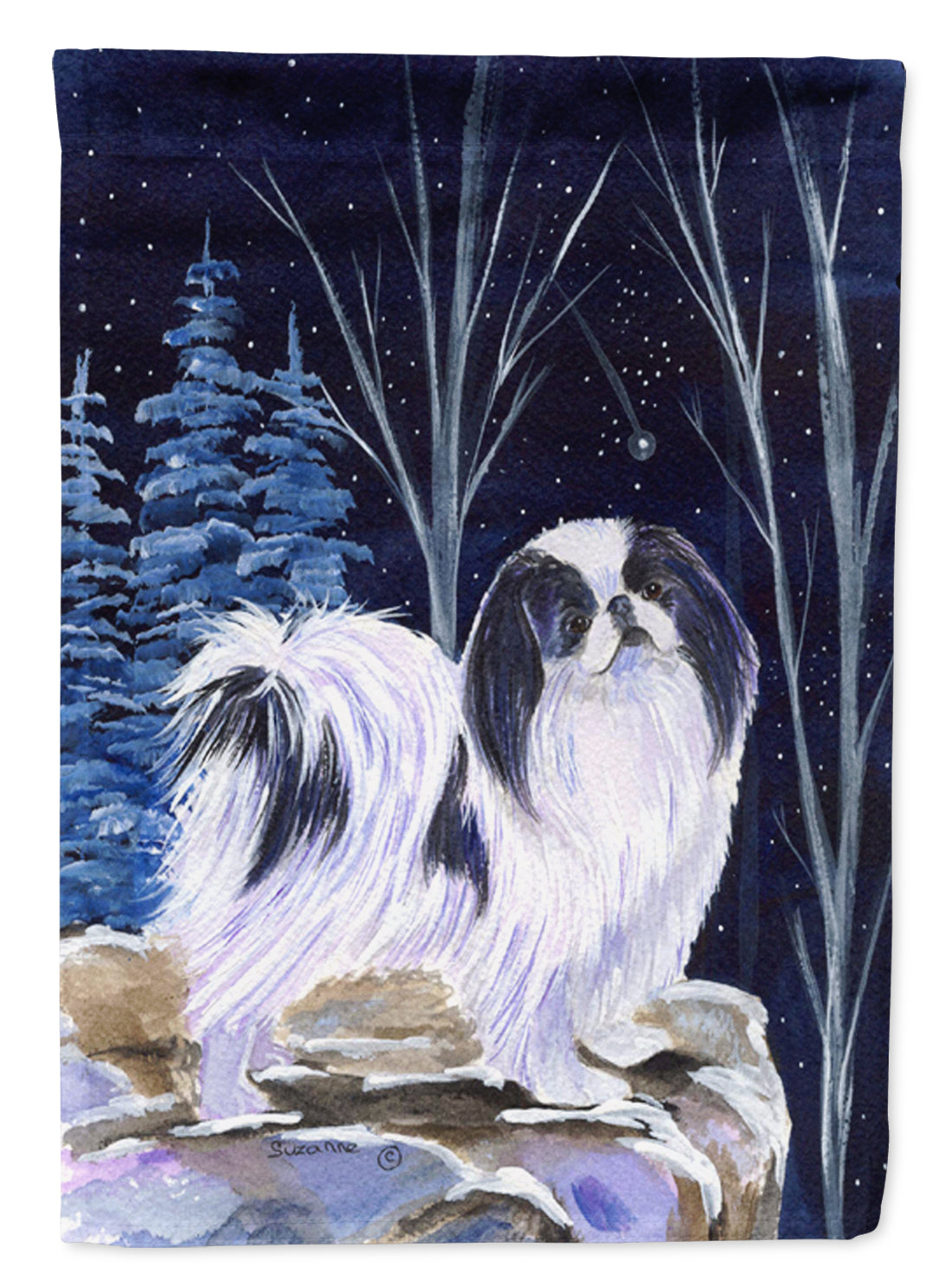 Starry Night Japanese Chin Flag Garden Size.