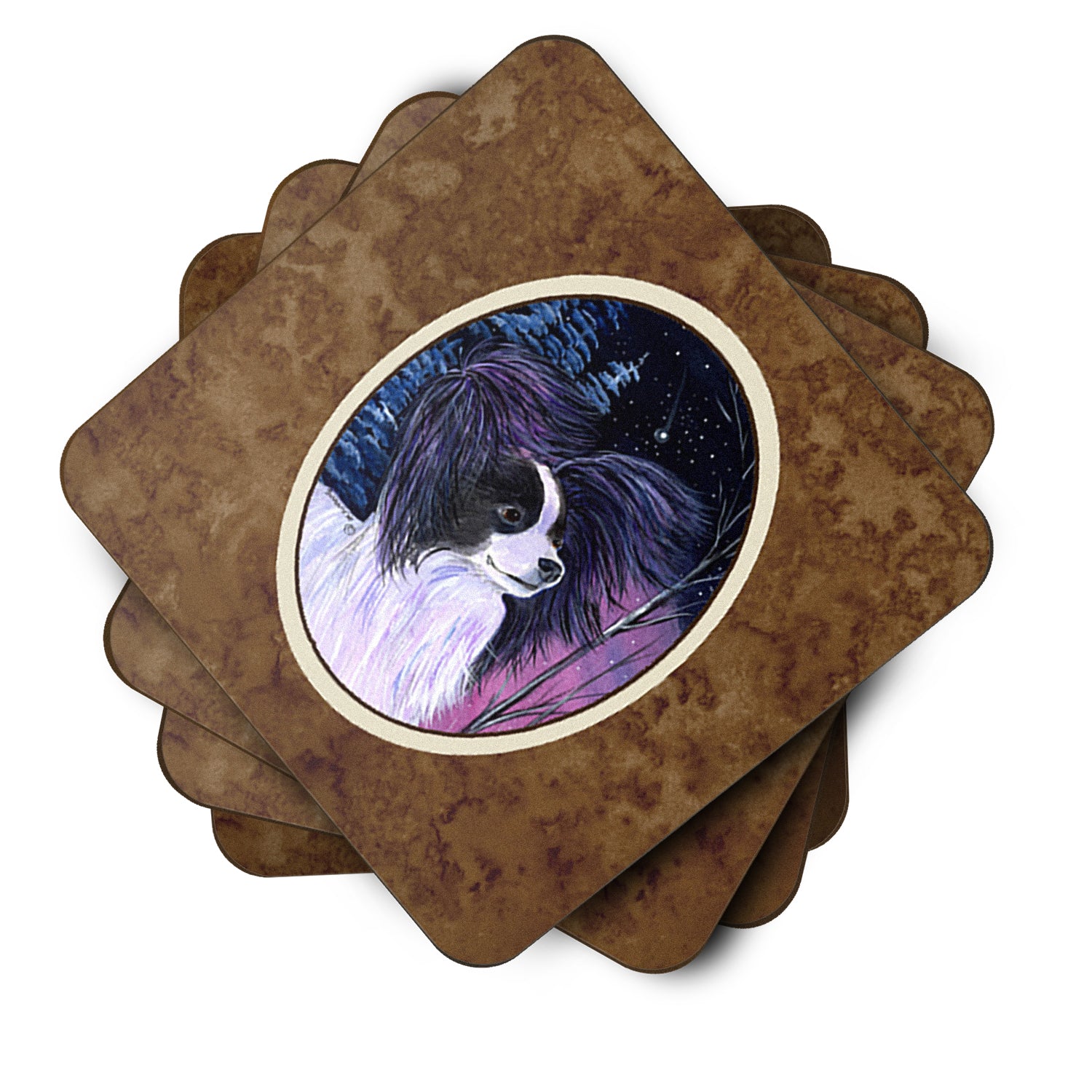 Starry Night Papillon Foam Coasters Set of 4 - the-store.com