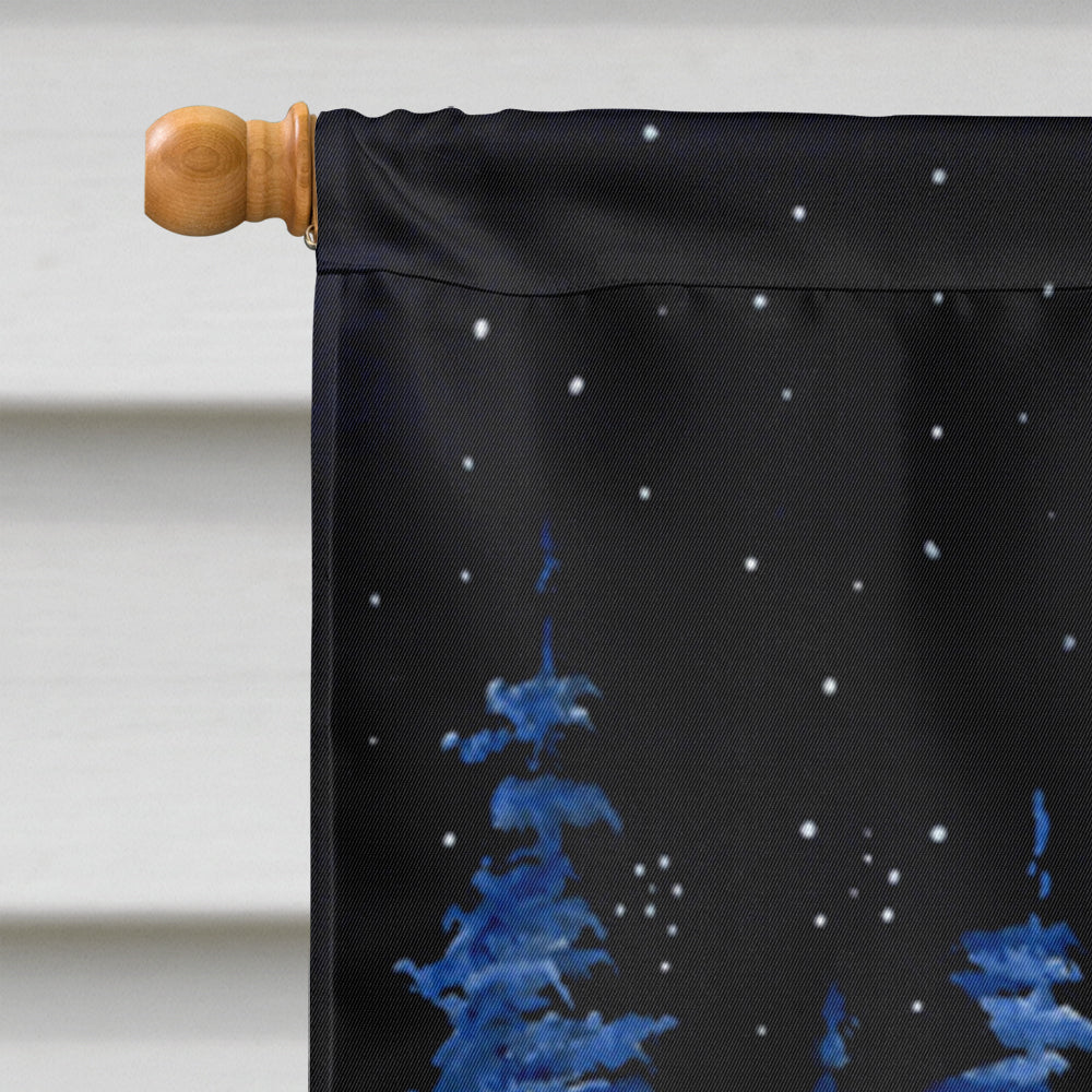 Starry Night Keeshond Flag Canvas House Size  the-store.com.