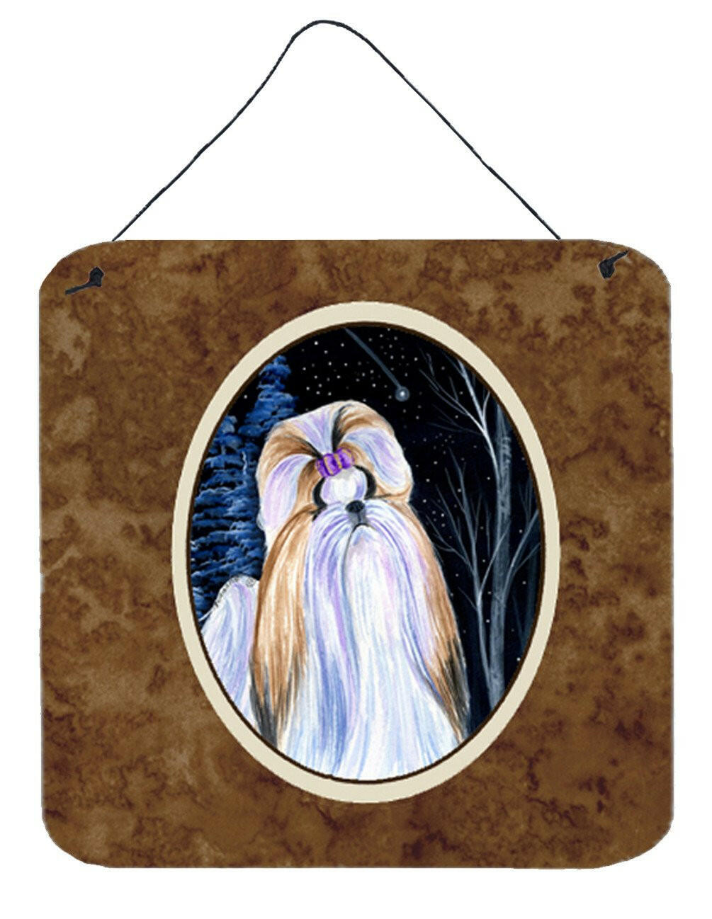 Starry Night Shih Tzu Aluminium Metal Wall or Door Hanging Prints by Caroline&#39;s Treasures