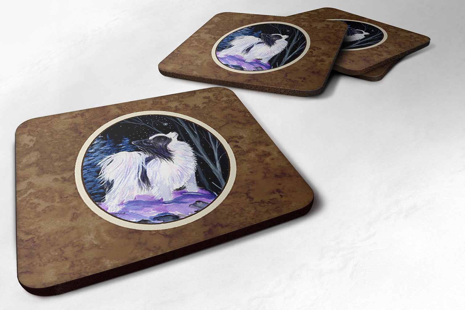 Starry Night Papillon Foam Coasters Set of 4 - the-store.com