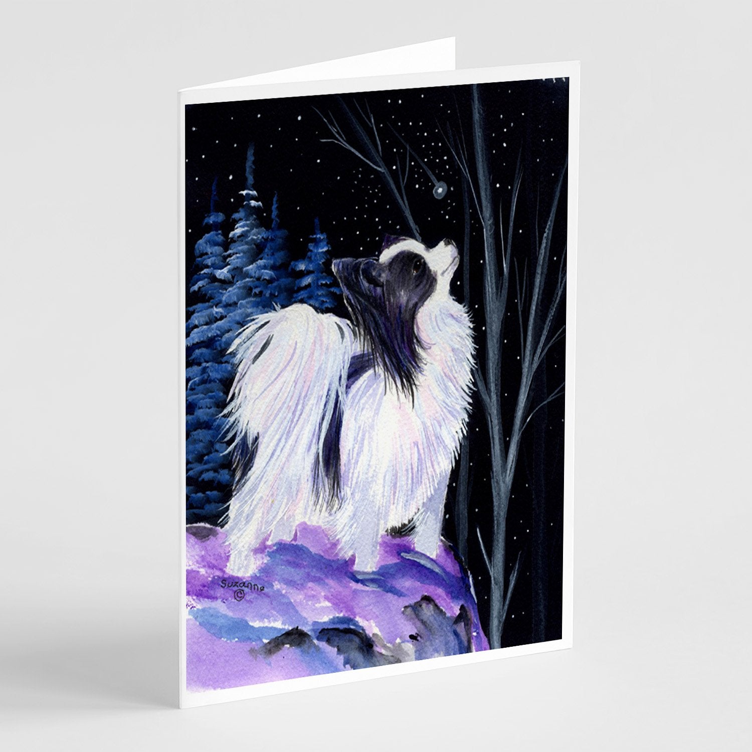 Buy this Starry Night Papillon Greeting Cards and Envelopes Pack of 8