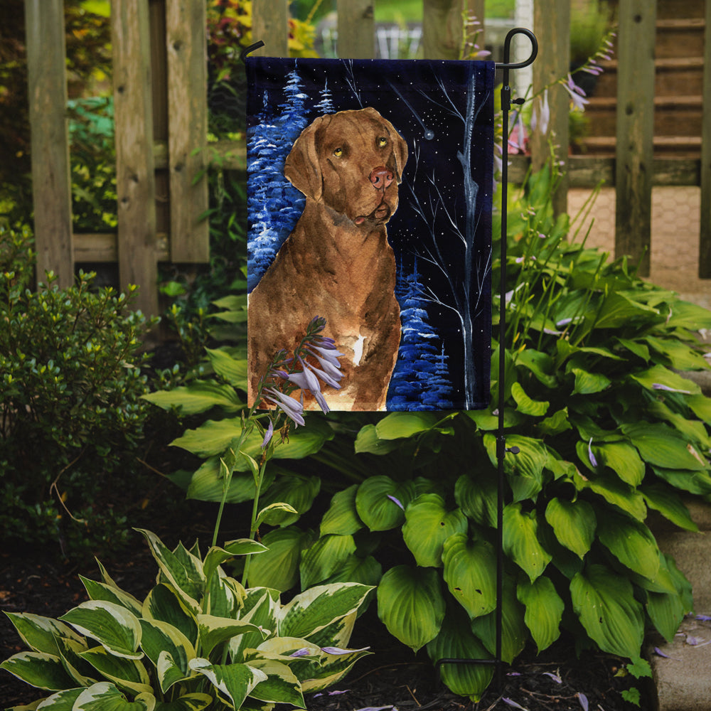 Starry Night Chesapeake Bay Retriever Flag Garden Size.