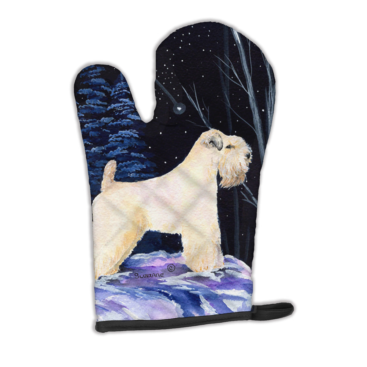 Starry Night Wheaten Terrier Soft Coated Oven Mitt SS8386OVMT  the-store.com.