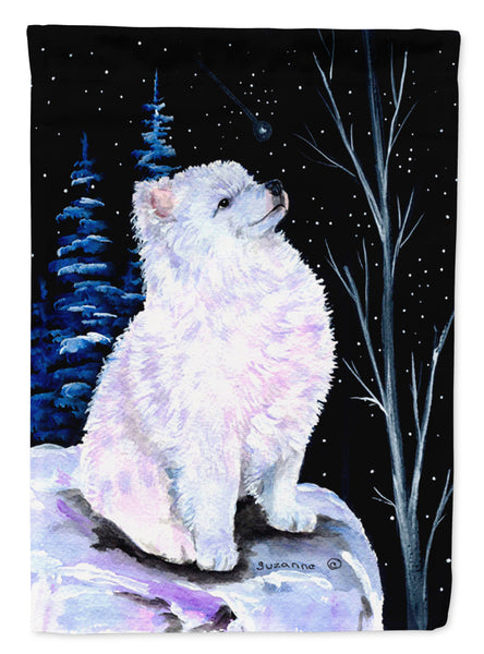 Starry Night American Eskimo Flag Canvas House Size  the-store.com.