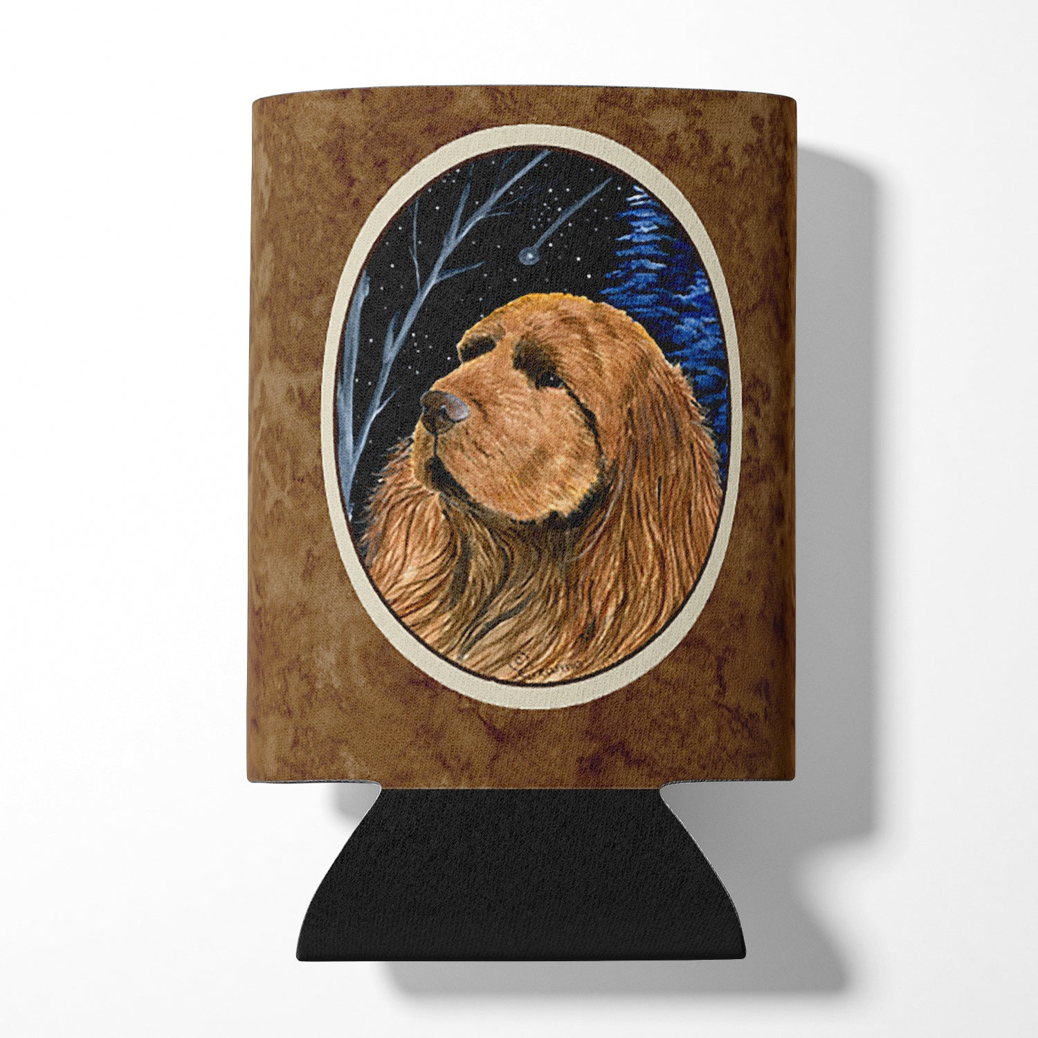 Starry Night Sussex Spaniel Can or Bottle Beverage Insulator Hugger.