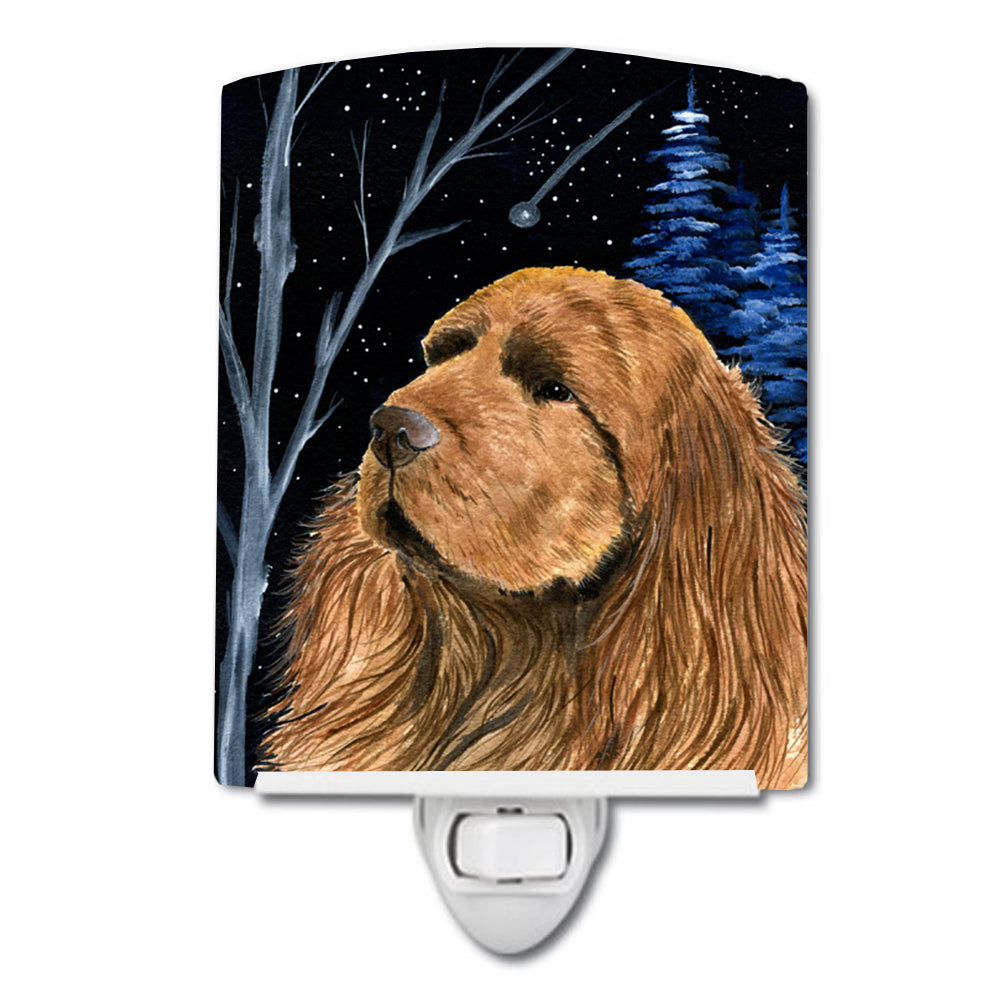 Starry Night Sussex Spaniel Ceramic Night Light SS8391CNL - the-store.com