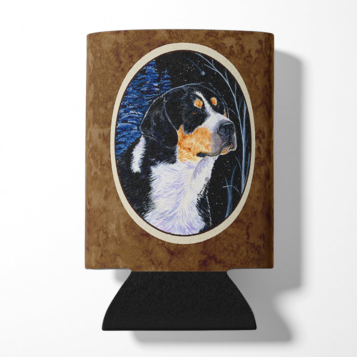 Starry Night Bernese Mountain Dog Can or Bottle Beverage Insulator Hugger.