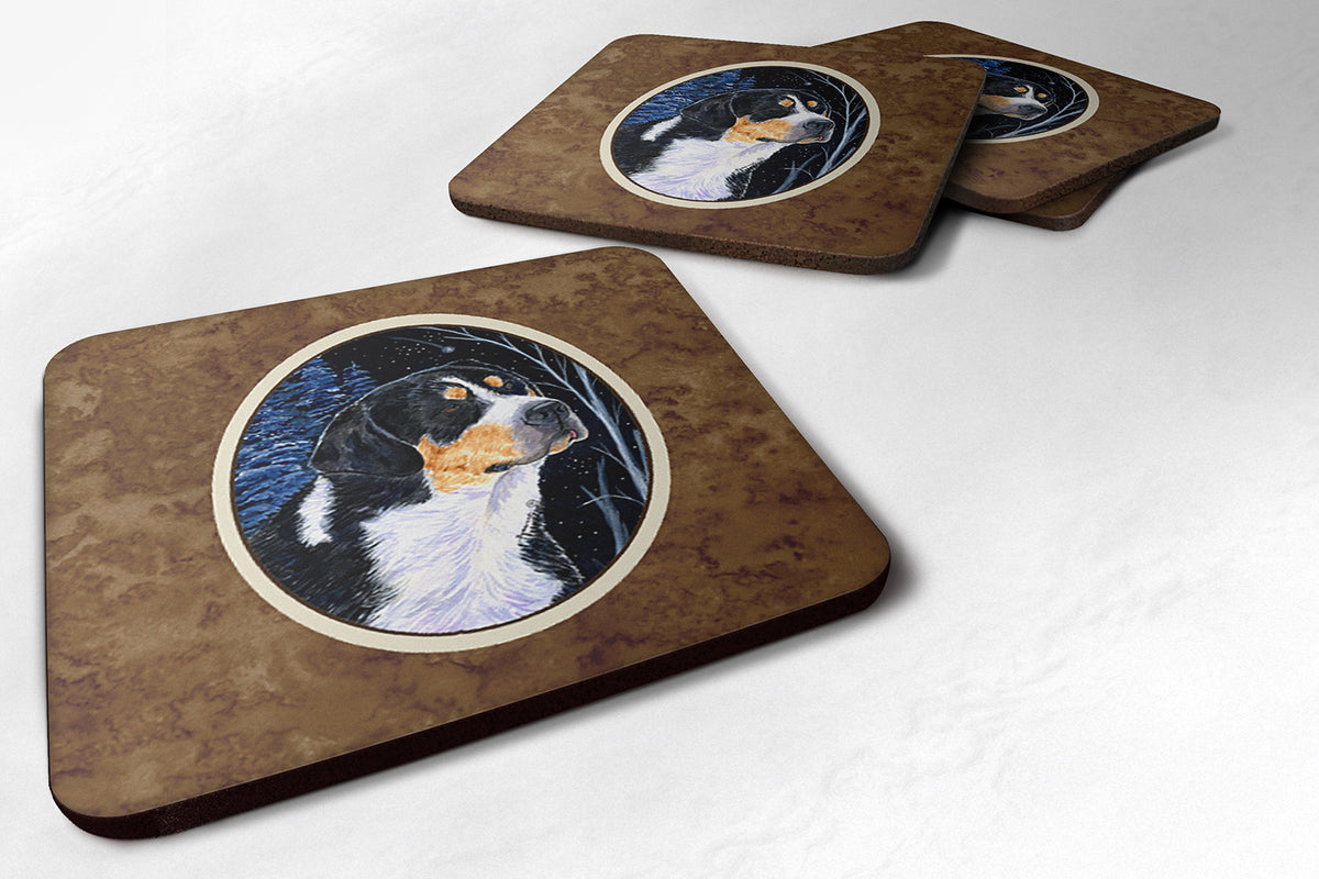 Starry Night Bernese Mountain Dog Foam Coasters Set of 4 - the-store.com