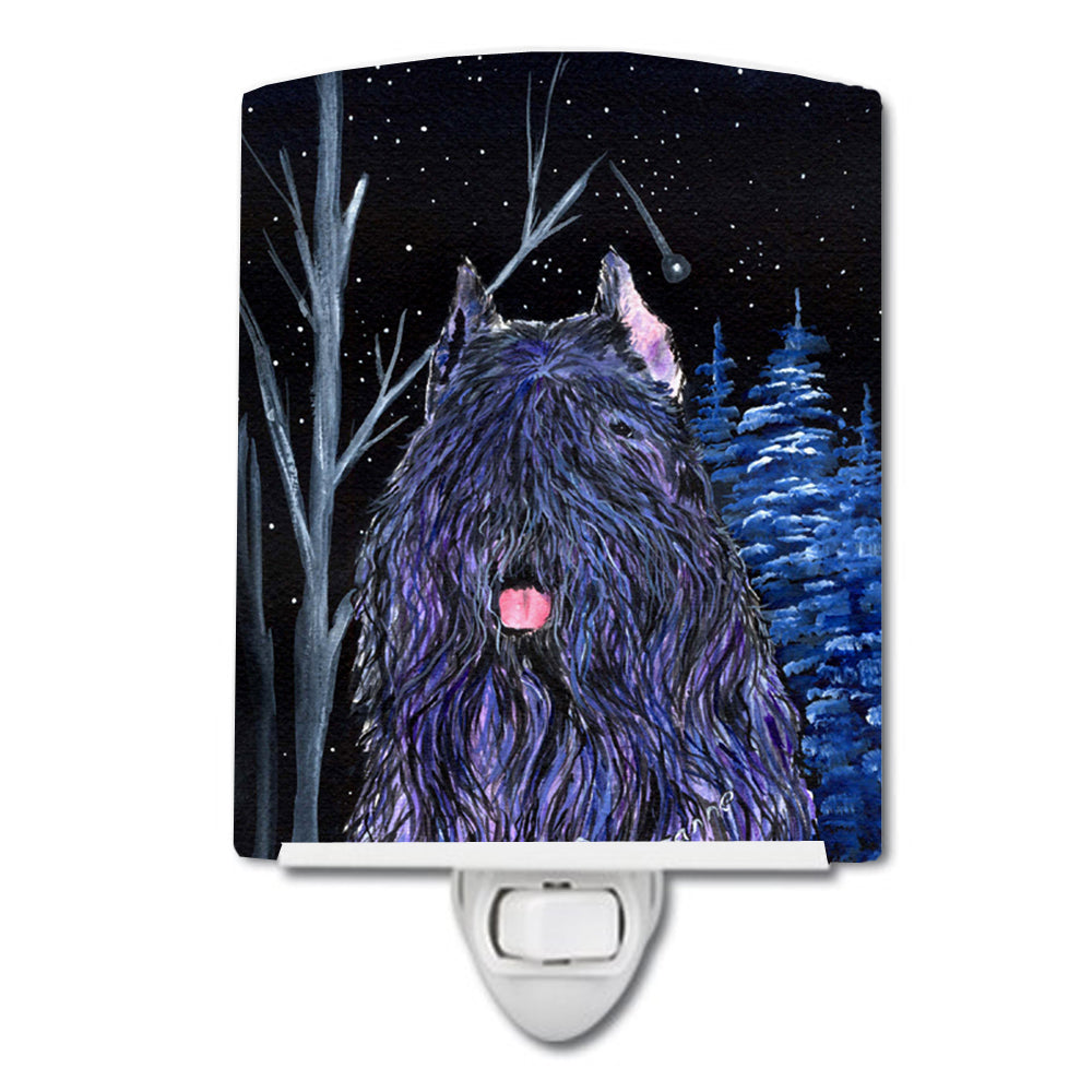 Starry Night Bouvier des Flandres Ceramic Night Light SS8394CNL - the-store.com