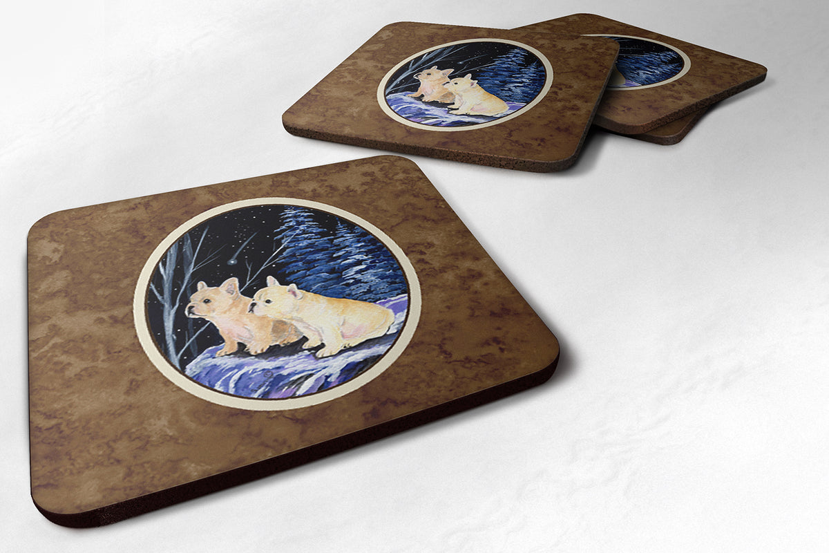 Starry Night French Bulldog Foam Coasters Set of 4 - the-store.com