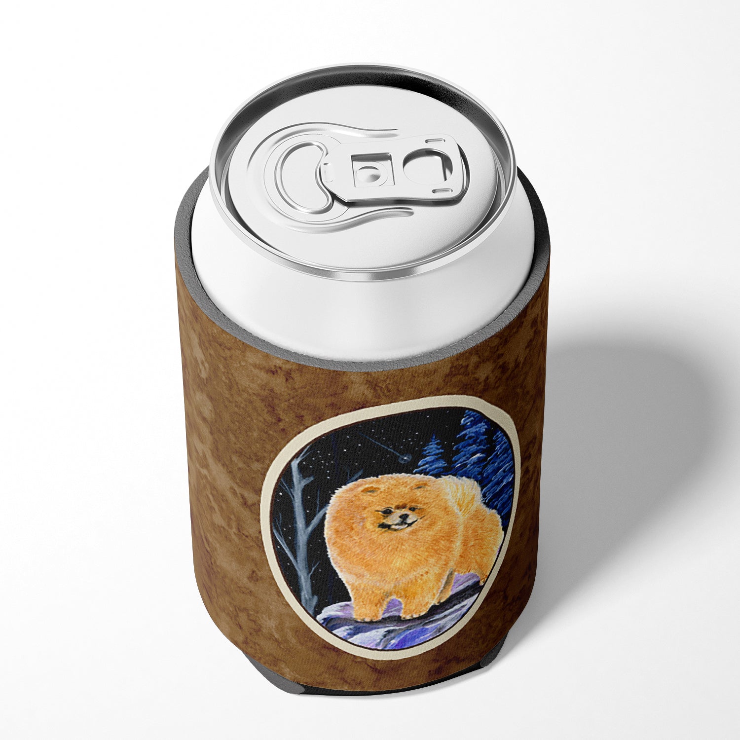 Starry Night Pomeranian Can or Bottle Beverage Insulator Hugger.