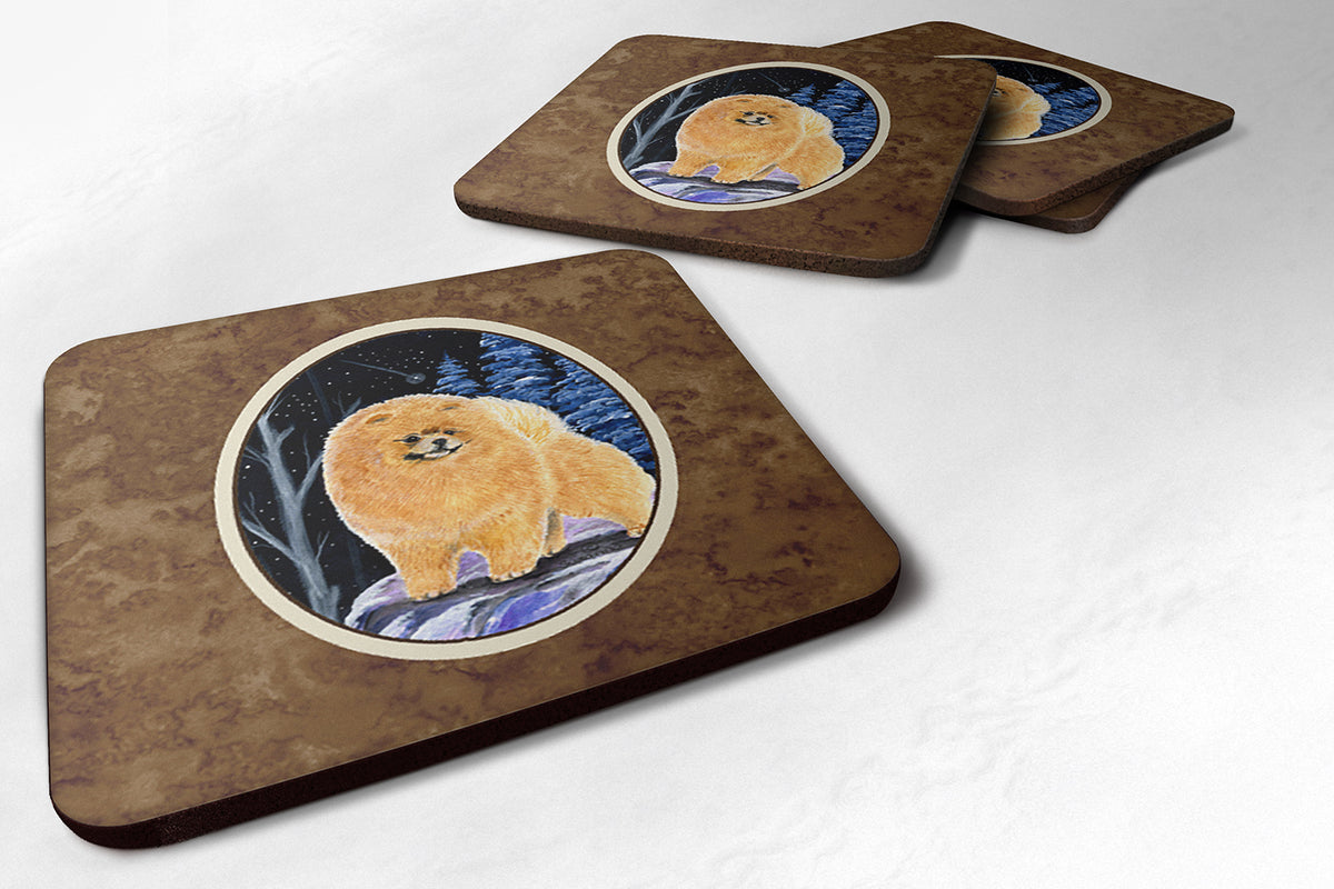 Starry Night Pomeranian Foam Coasters Set of 4 - the-store.com