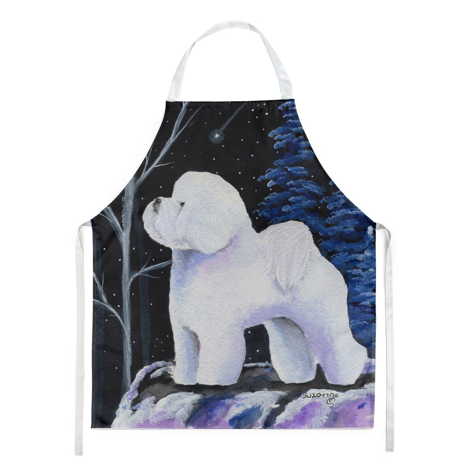 Starry Night Bichon Frise Apron - the-store.com