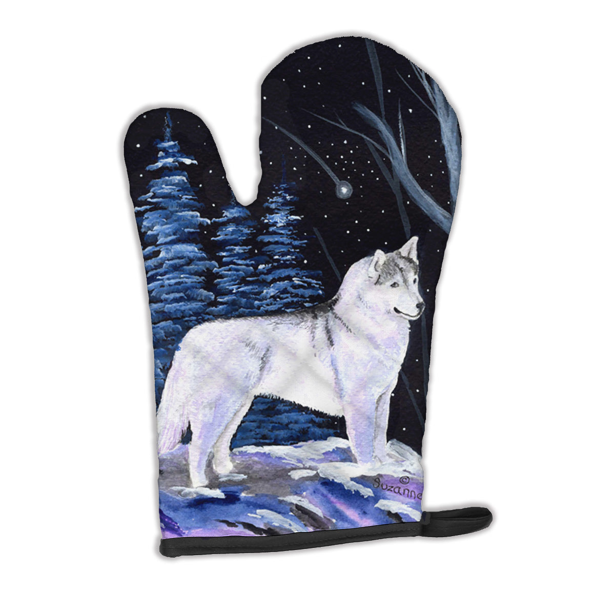 Starry Night Siberian Husky Oven Mitt SS8400OVMT  the-store.com.