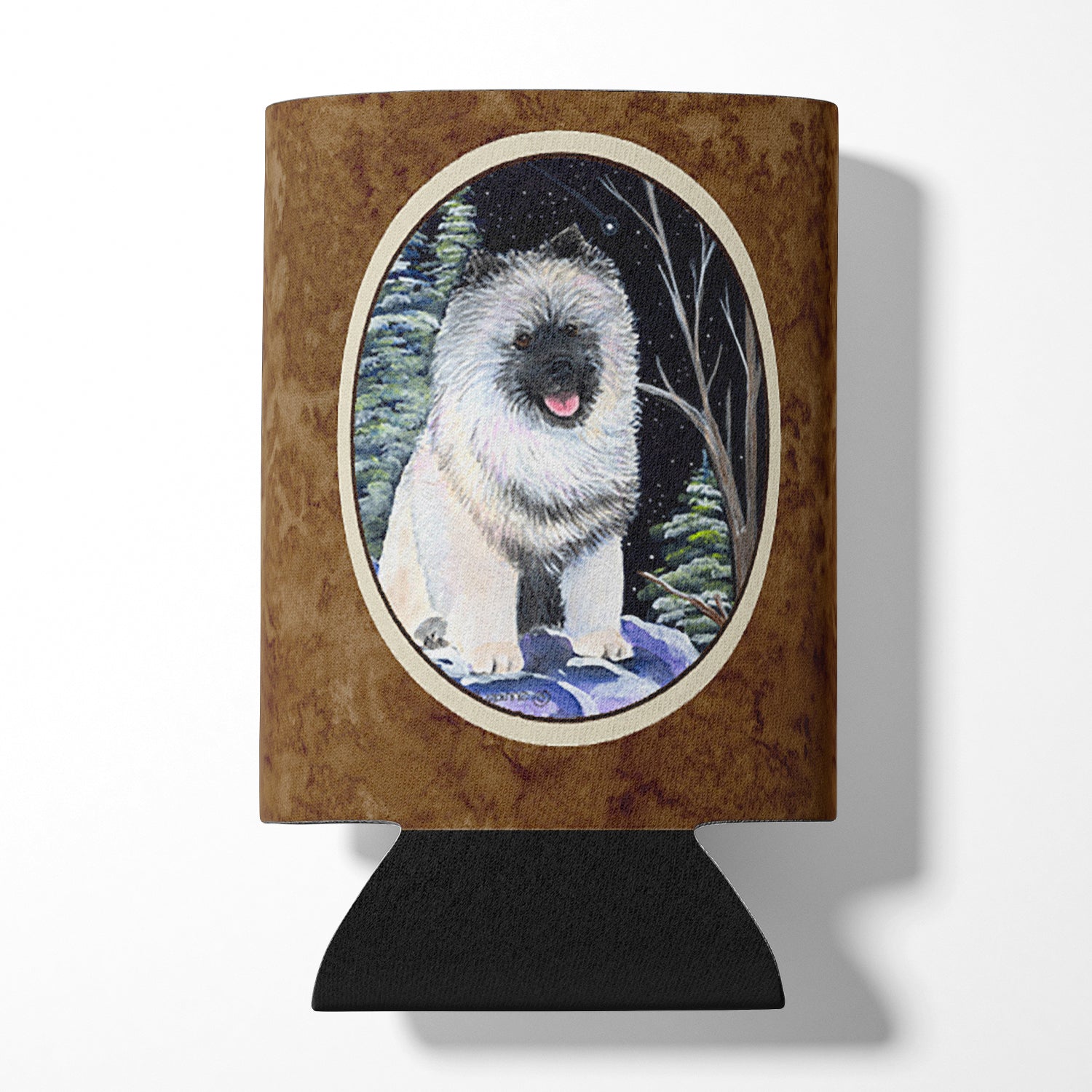 Starry Night Keeshond Can or Bottle Beverage Insulator Hugger.