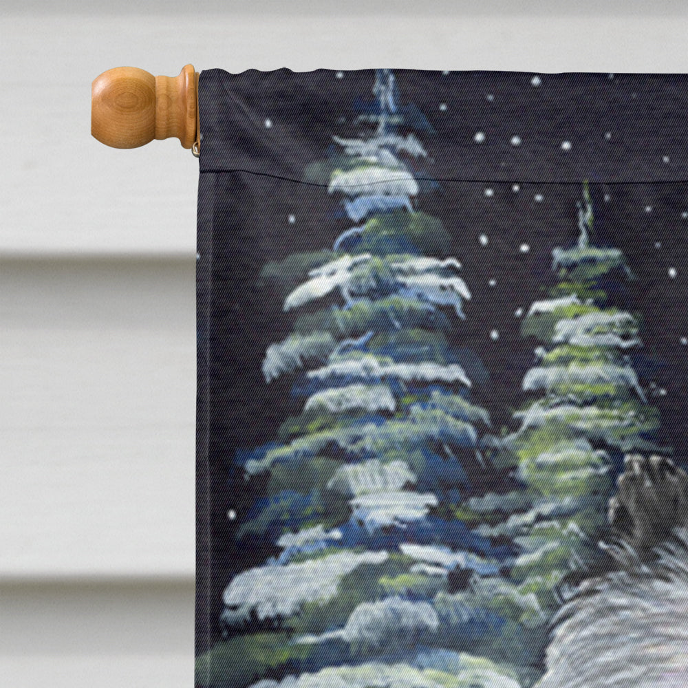 Starry Night Keeshond Flag Canvas House Size  the-store.com.