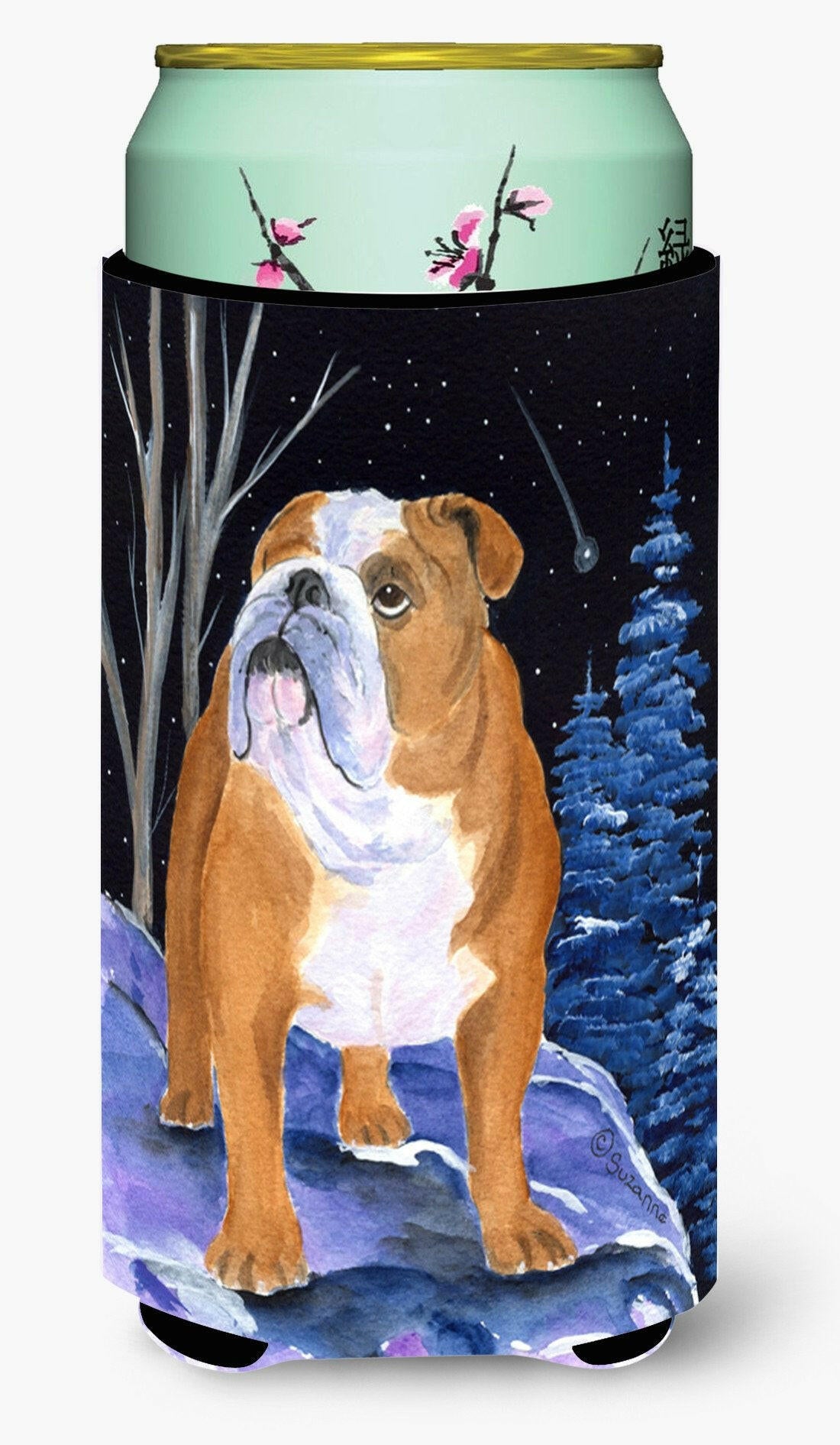 Starry Night English Bulldog  Tall Boy Beverage Insulator Beverage Insulator Hugger by Caroline's Treasures