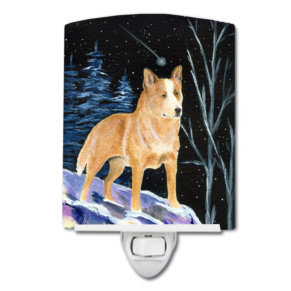 Starry Night Australian Cattle Dog Ceramic Night Light SS8407CNL - the-store.com