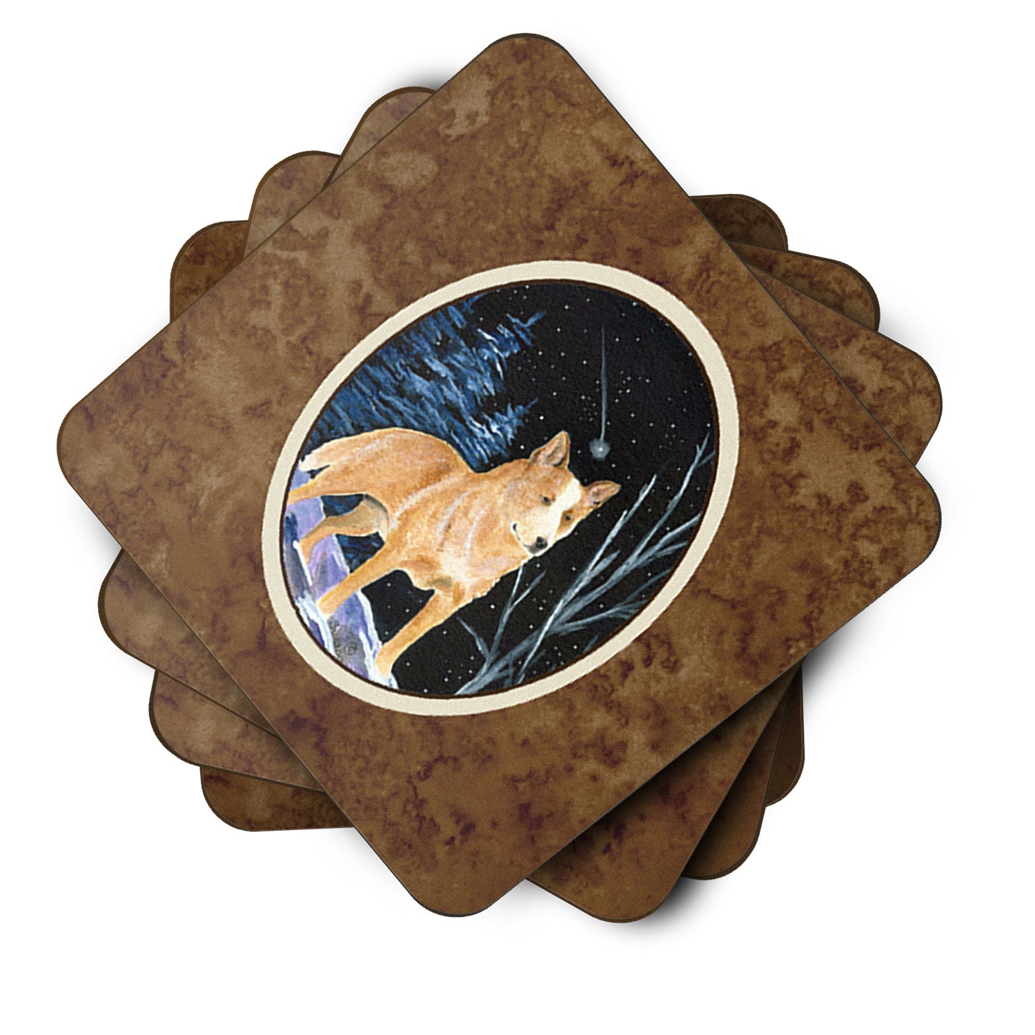 Starry Night Australian Cattle Dog Foam Coasters Set of 4 - the-store.com