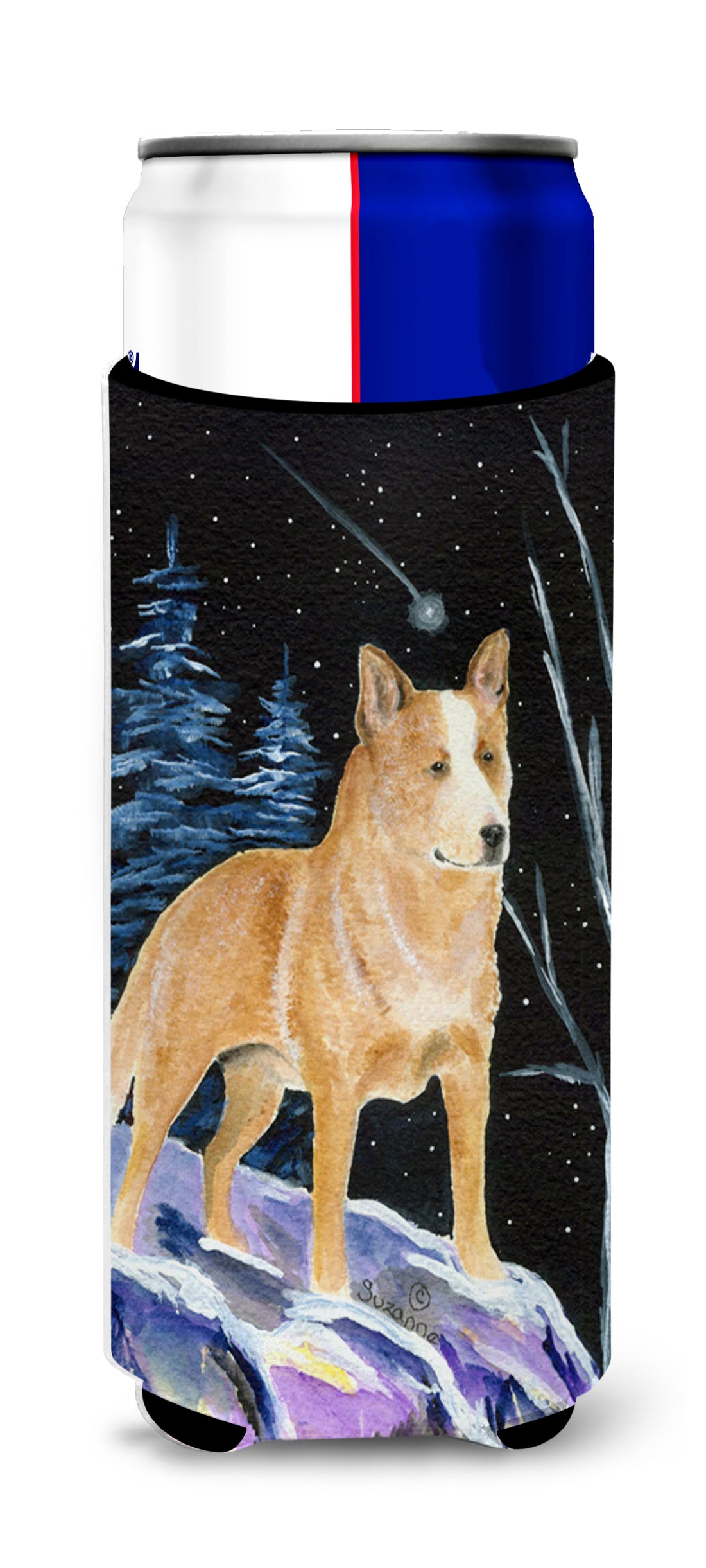 Starry Night Australian Cattle Dog Ultra Beverage Insulators for slim cans SS8407MUK.