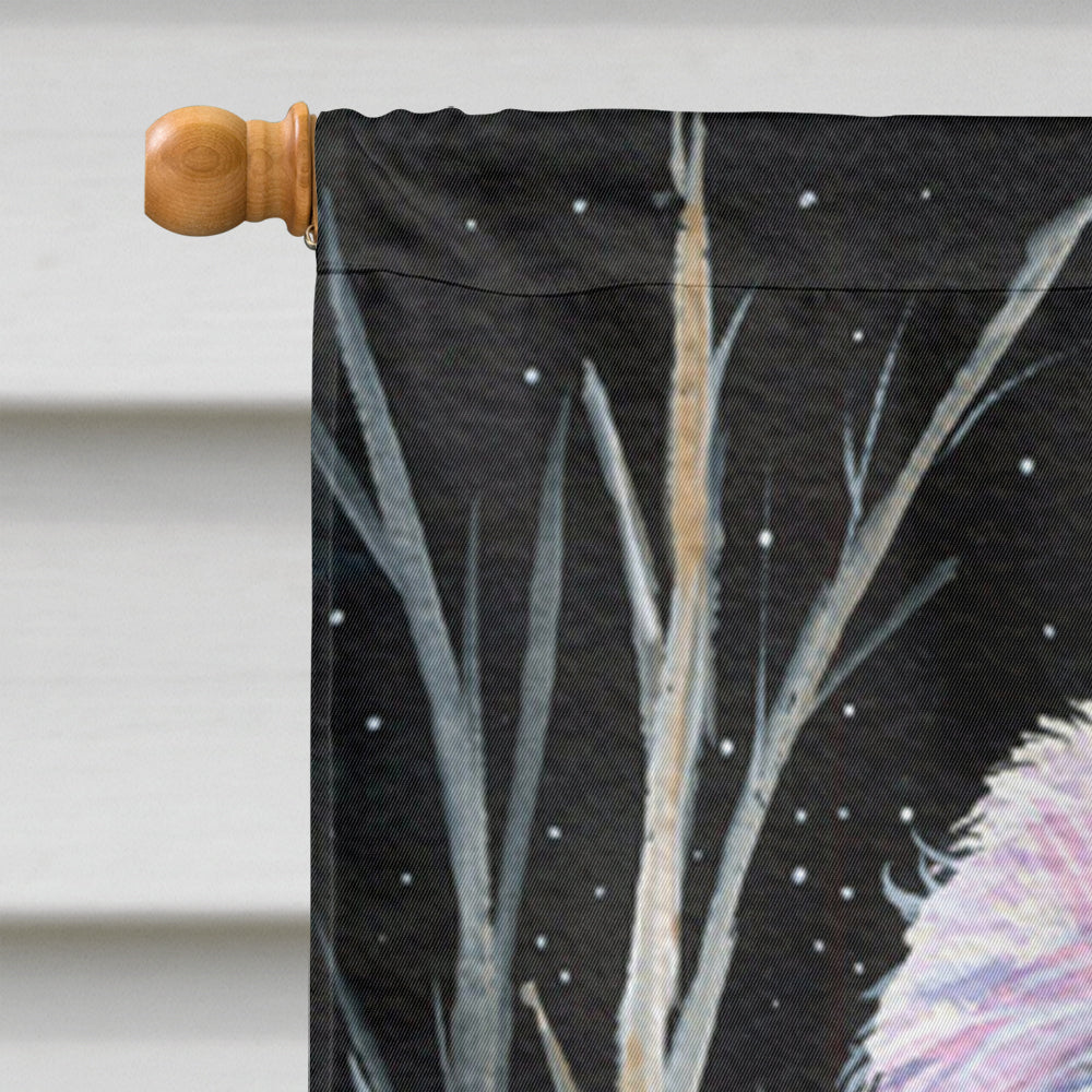 Starry Night Old English Sheepdog Flag Canvas House Size  the-store.com.