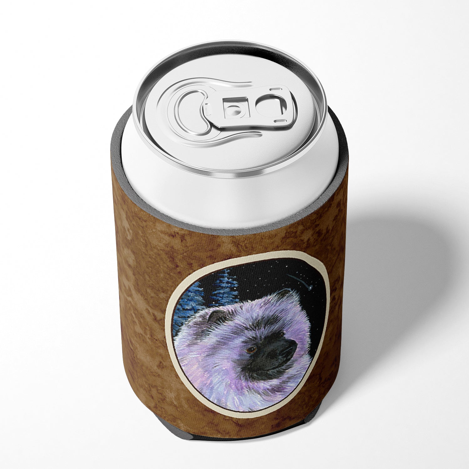 Starry Night Keeshond Can or Bottle Beverage Insulator Hugger.