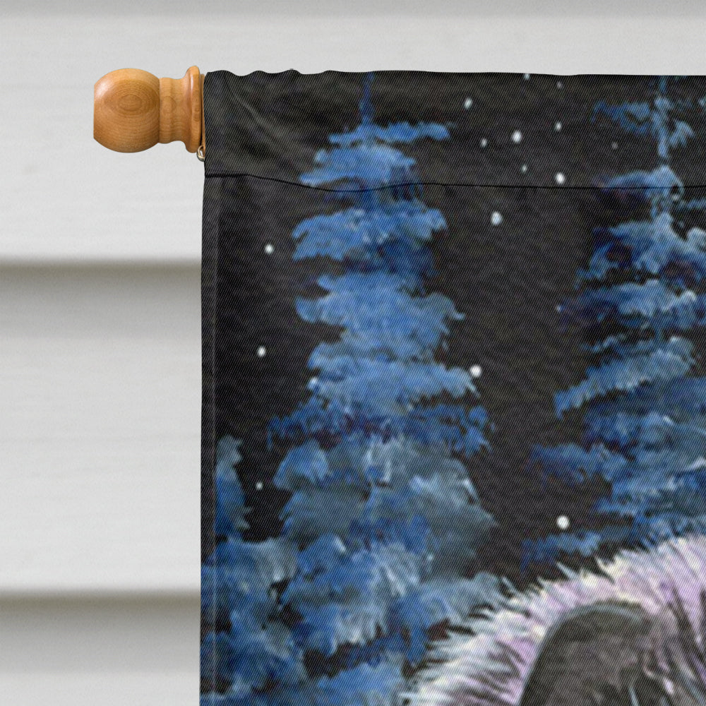 Starry Night Keeshond Flag Canvas House Size  the-store.com.