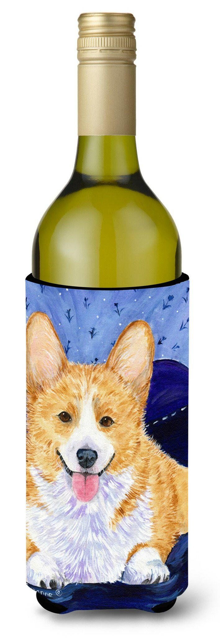 Corgi Wine Bottle Beverage Insulator Beverage Insulator Hugger SS8414LITERK by Caroline's Treasures