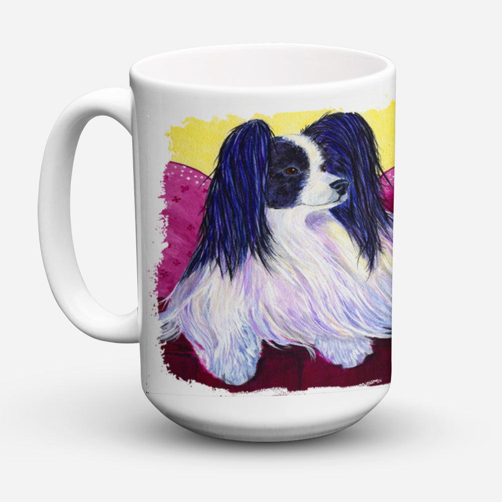 Papillon Dishwasher Safe Microwavable Ceramic Coffee Mug 15 ounce SS8416CM15  the-store.com.