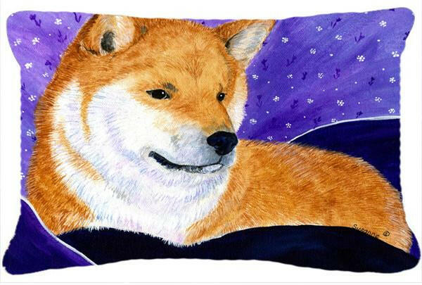 Shiba Inu Decorative   Canvas Fabric Pillow by Caroline's Treasures