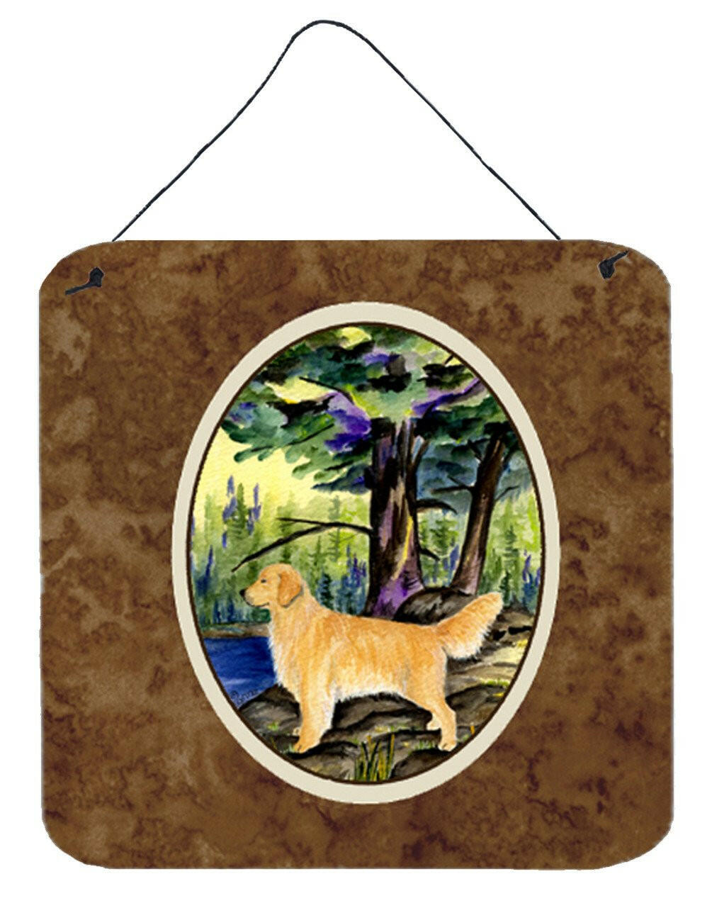 Golden Retriever Aluminium Metal Wall or Door Hanging Prints by Caroline&#39;s Treasures