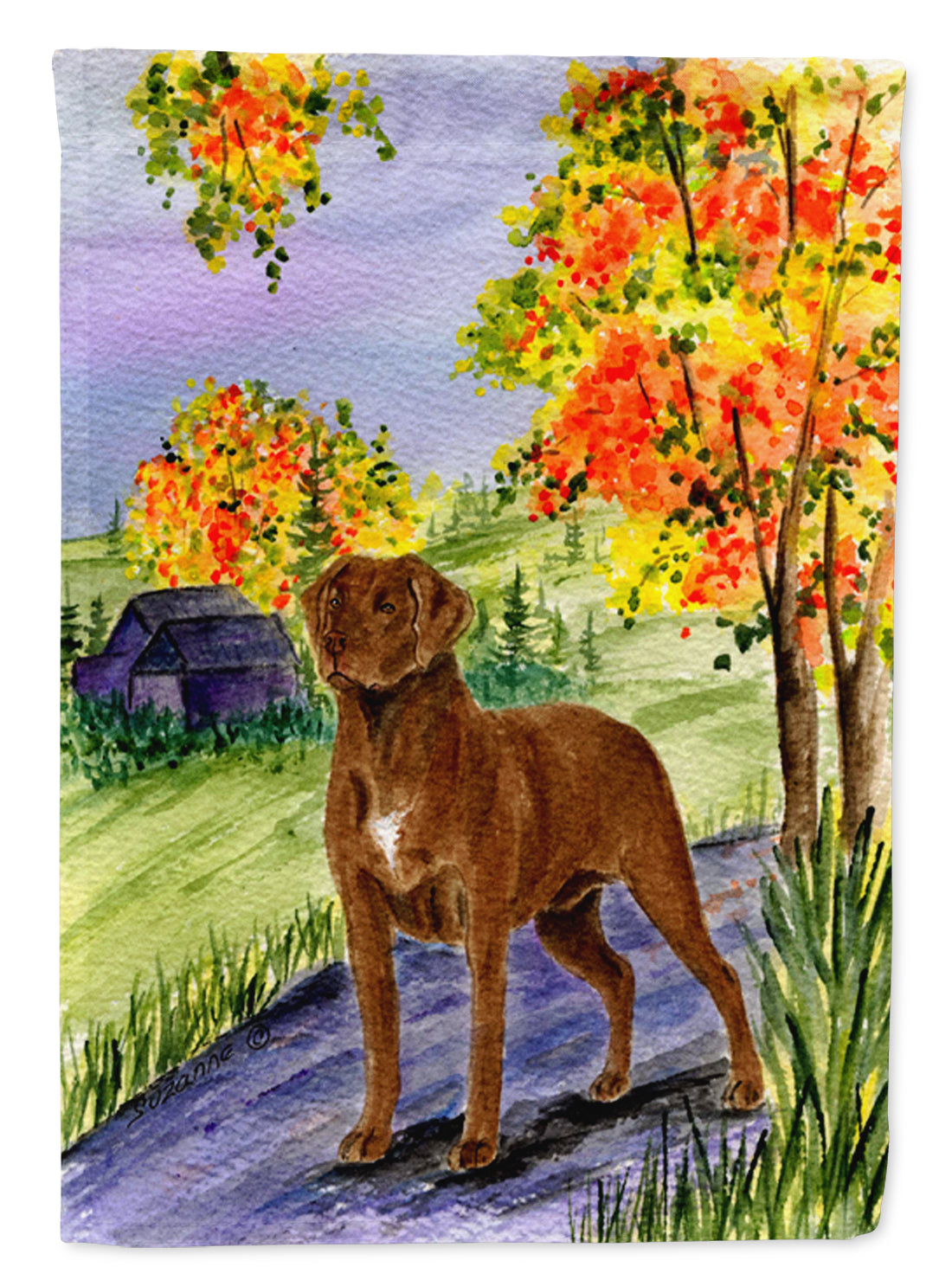 Chesapeake Bay Retriever Flag Garden Size.