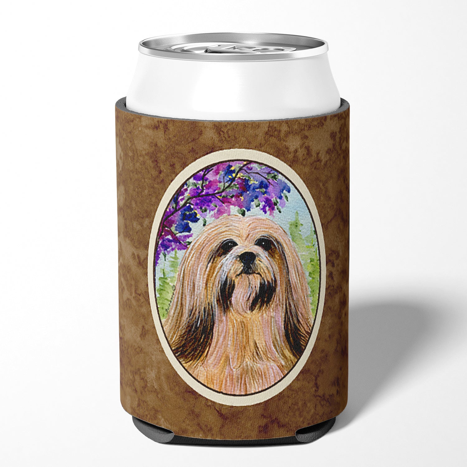 Lhasa Apso Can or Bottle Beverage Insulator Hugger.