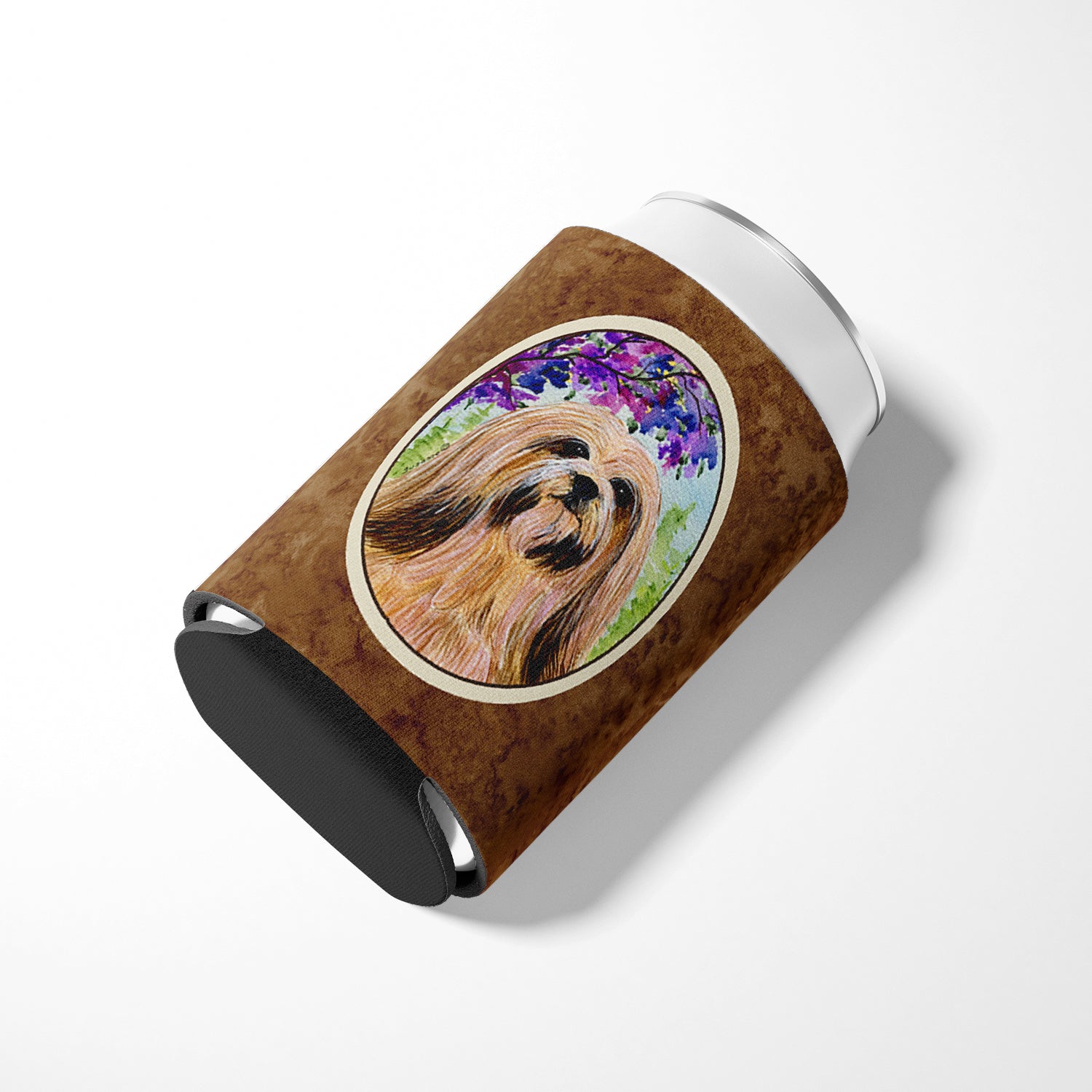 Lhasa Apso Can or Bottle Beverage Insulator Hugger.