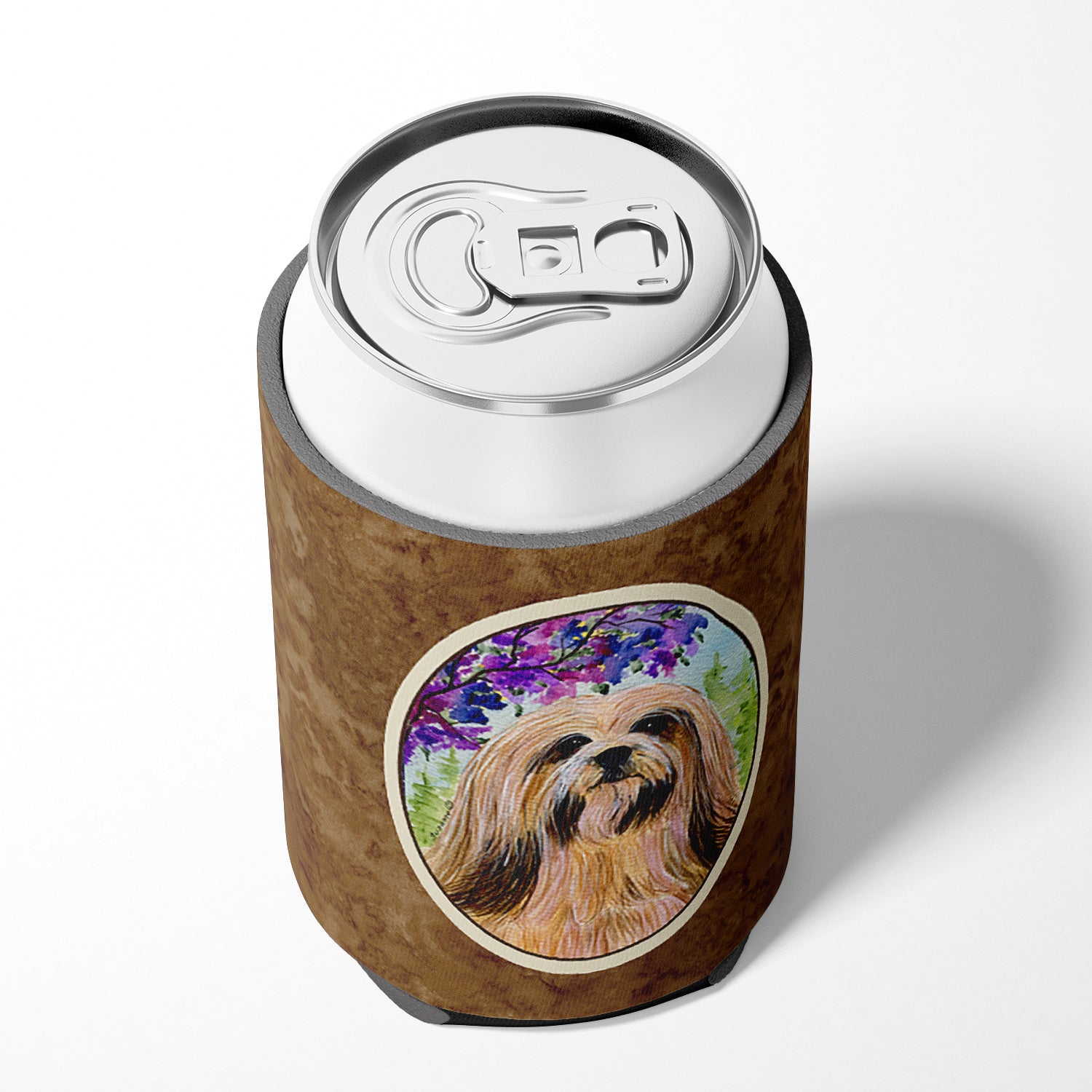 Lhasa Apso Can or Bottle Beverage Insulator Hugger.